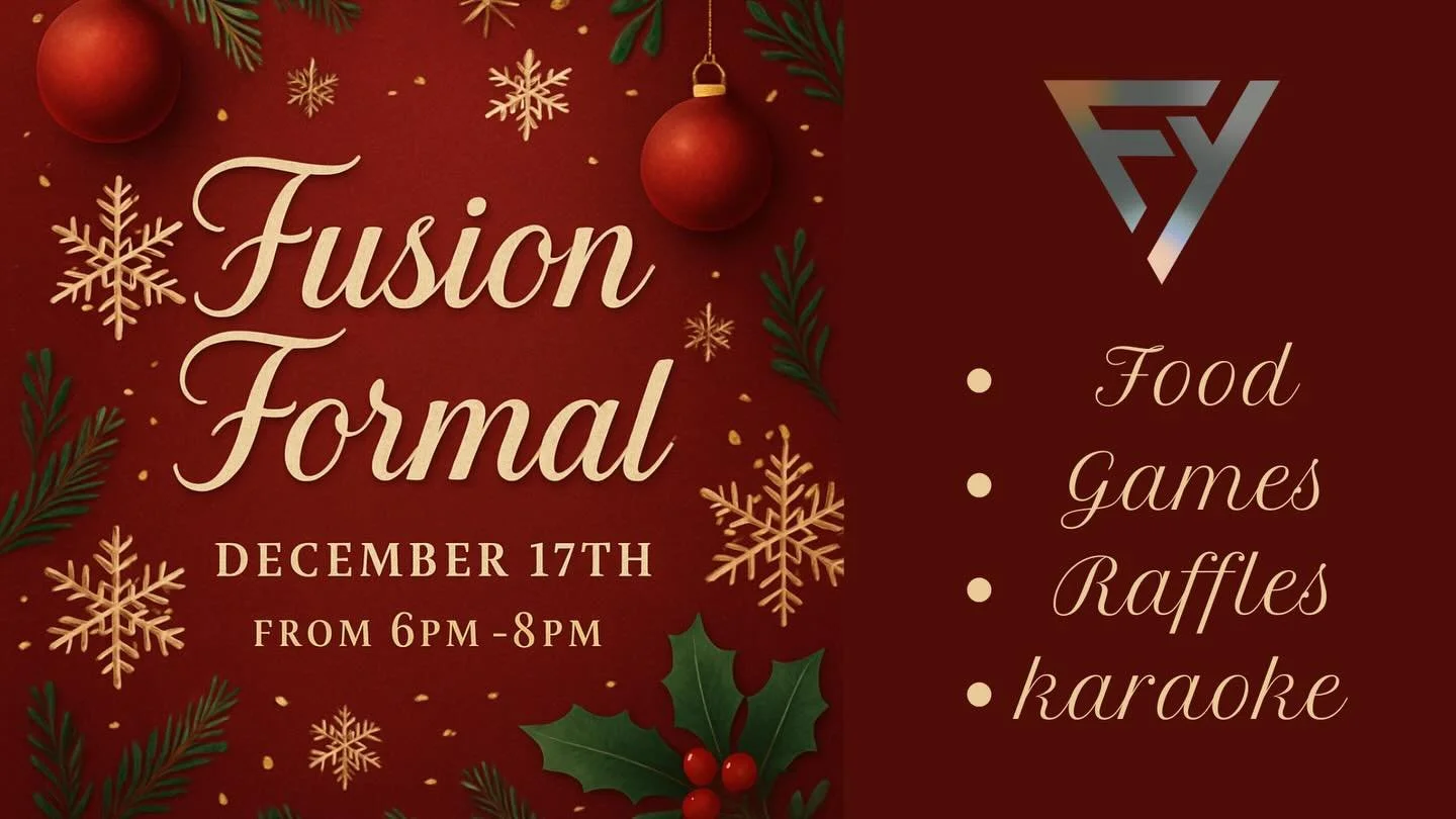 Tonight is the night! Dress in your best, bring friends and join us for our last fusion of the year. Doors open at 5:30. Dinner provided by our church family. See you tonight!