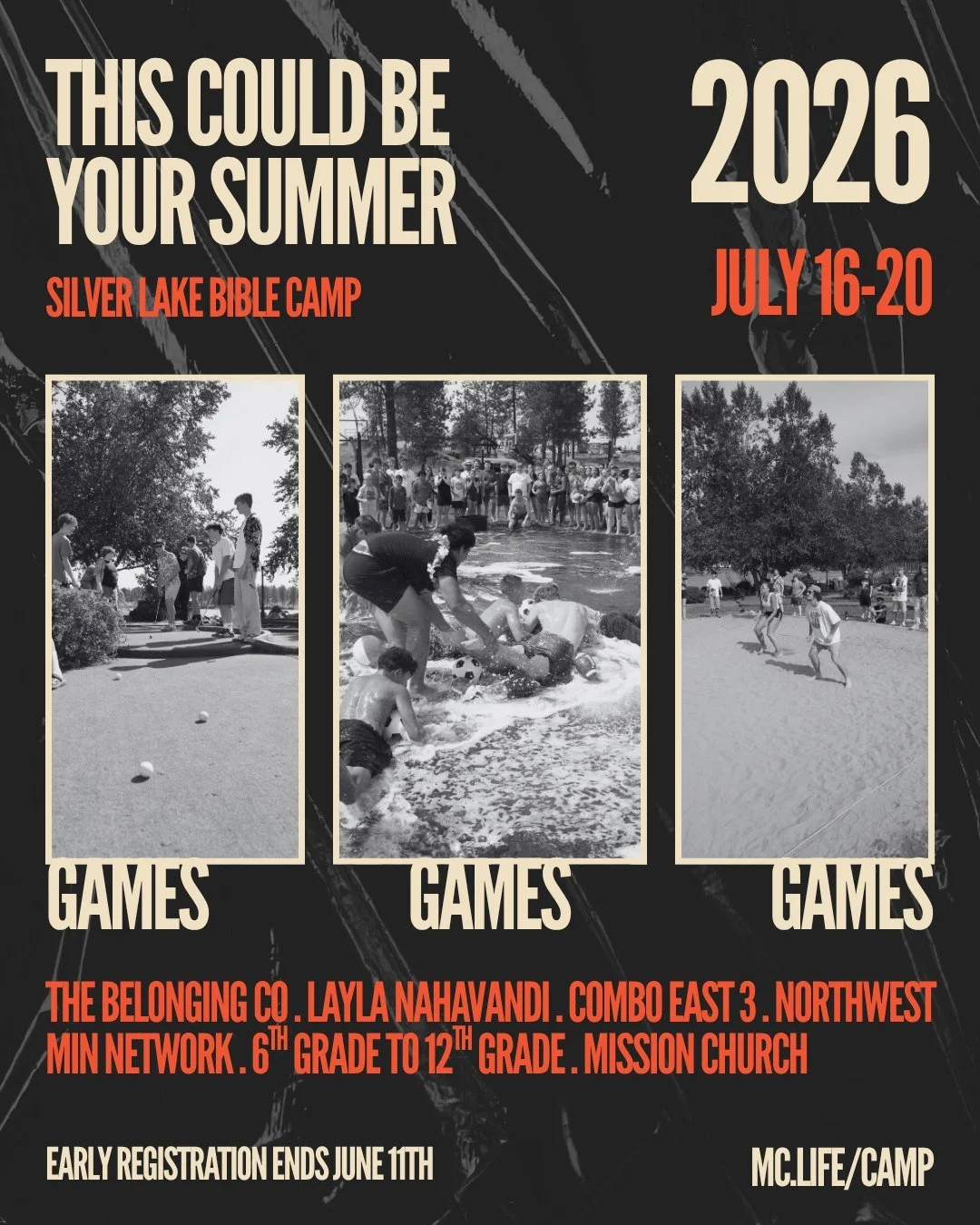 THIS COULD BE YOUR SUMMER! Early registration ends June 11th. Don't wait to sign up!
Go to mc.life/camp and register today!