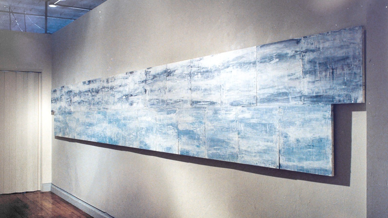 Baffin + Bylot Ice Sky Oneness,  1998,  Acrylic on Plywood,  32 x 256 inches