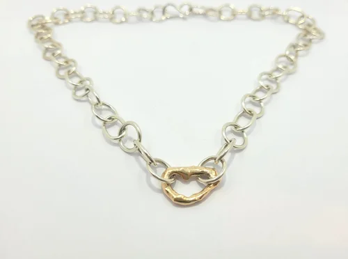 Silver Recycled Gold Chain Necklace Gold Necklace Hairy Growler