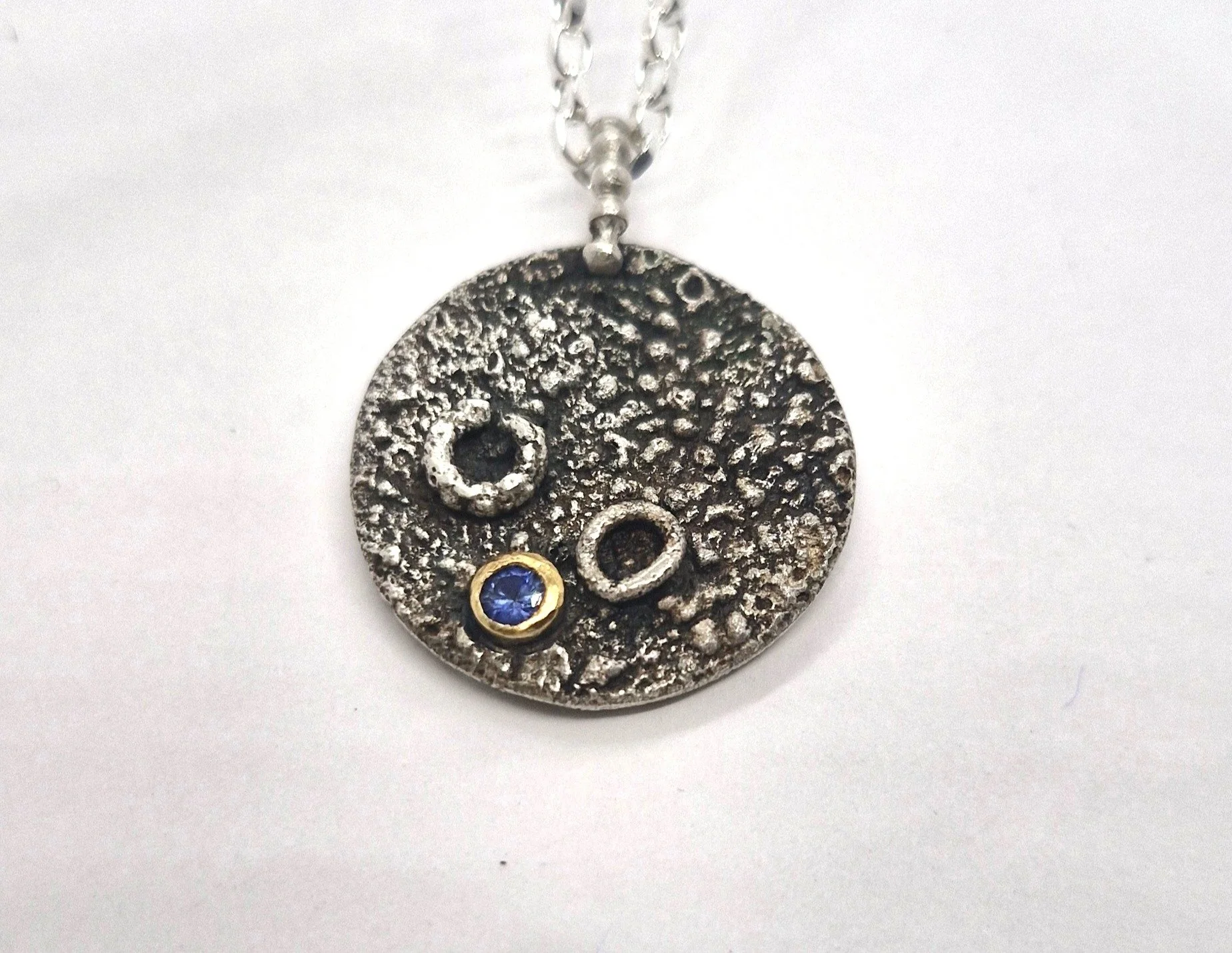Moonscape Full Moon with 18ct Gold Set Sapphire 3.jpg