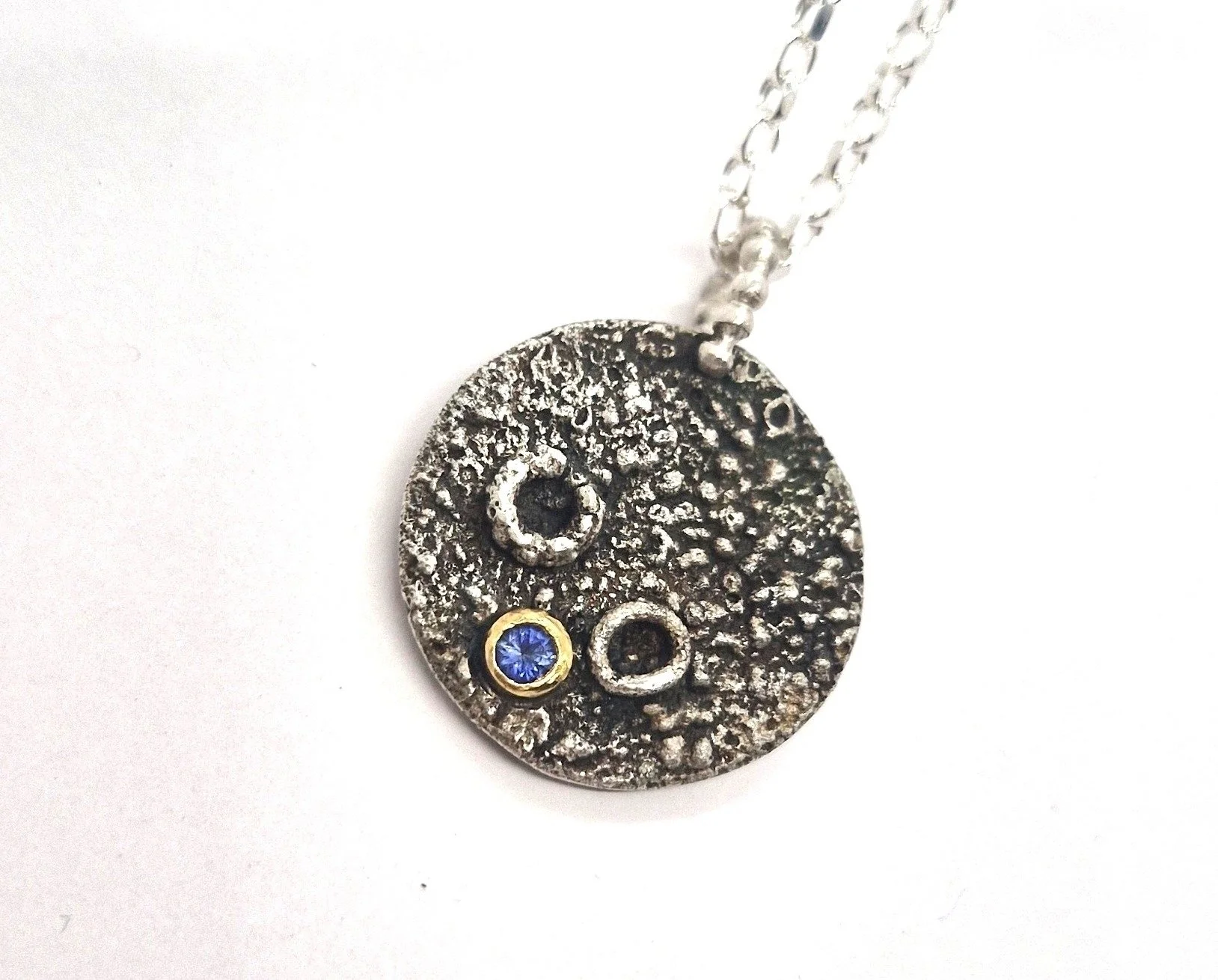 Moonscape Full Moon with 18ct Gold Set Sapphire 2.jpg