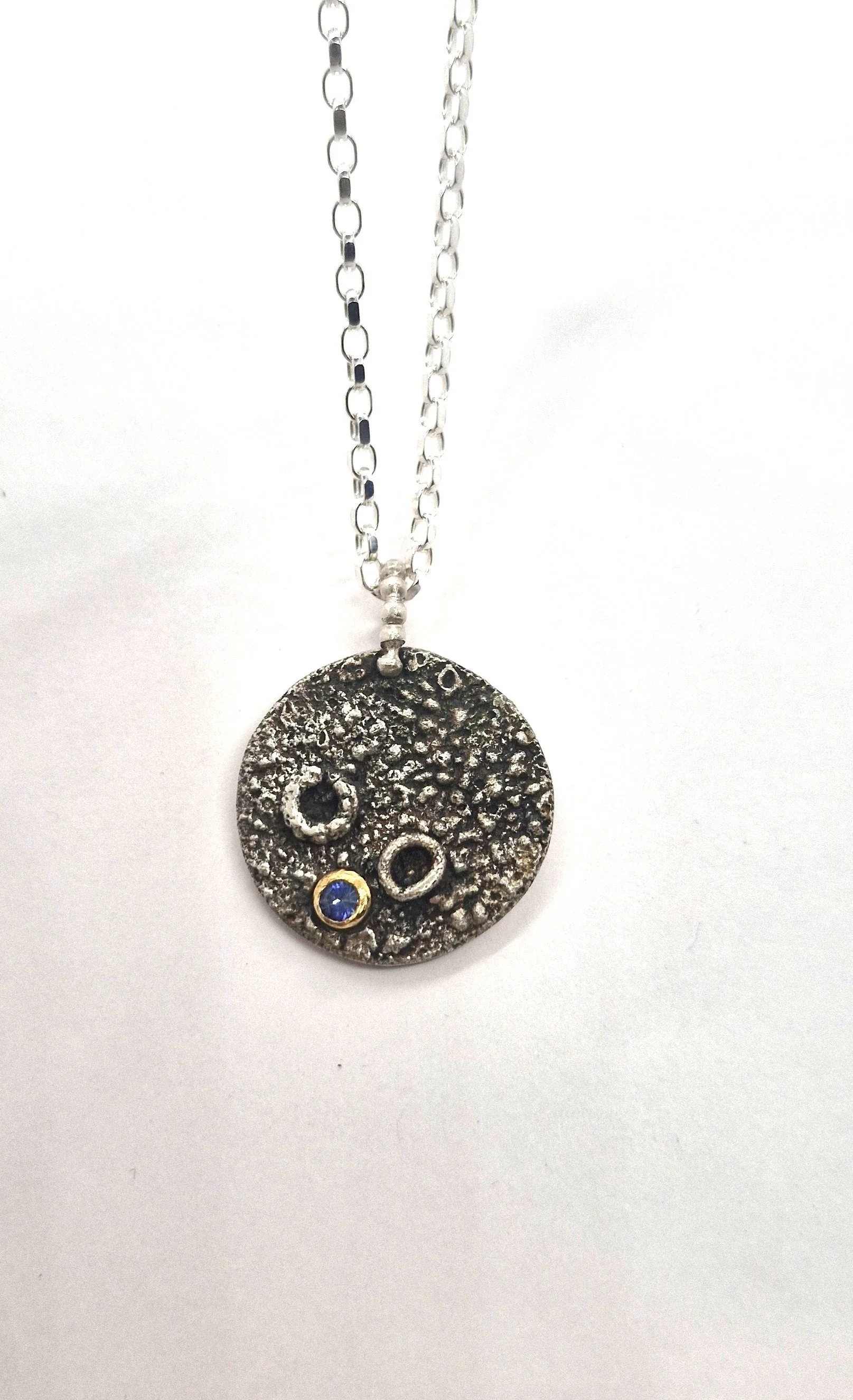 Moonscape Full Moon with 18ct Gold Set Sapphire.jpg