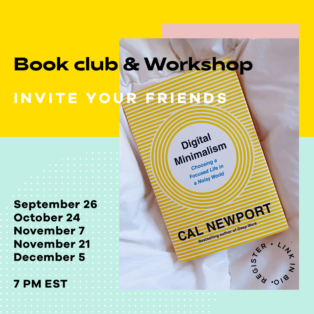 Digital Minimalism Book Club &amp; Workshop