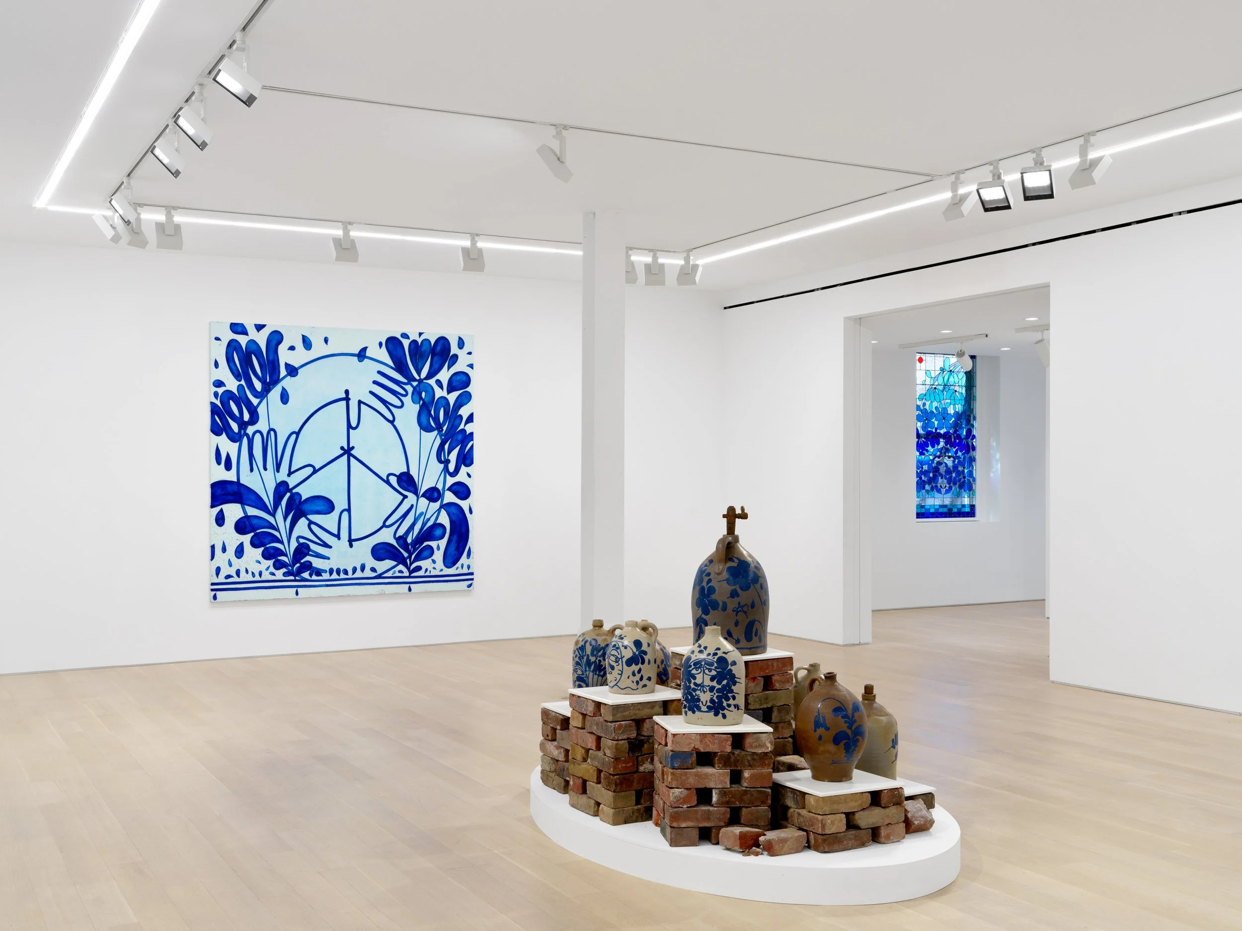 Peace Recycle with Tulips and Flower Garden