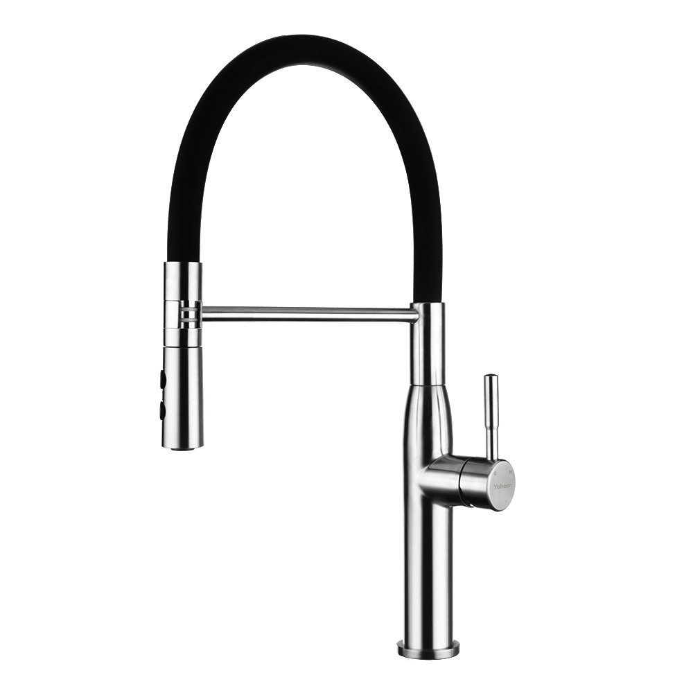 Yohom Stainless Steel and Black Faucet