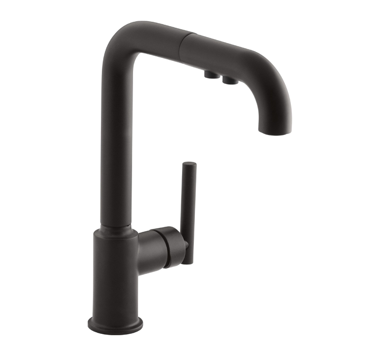 olliePop Design // Kitchen remodel : matte black faucet 