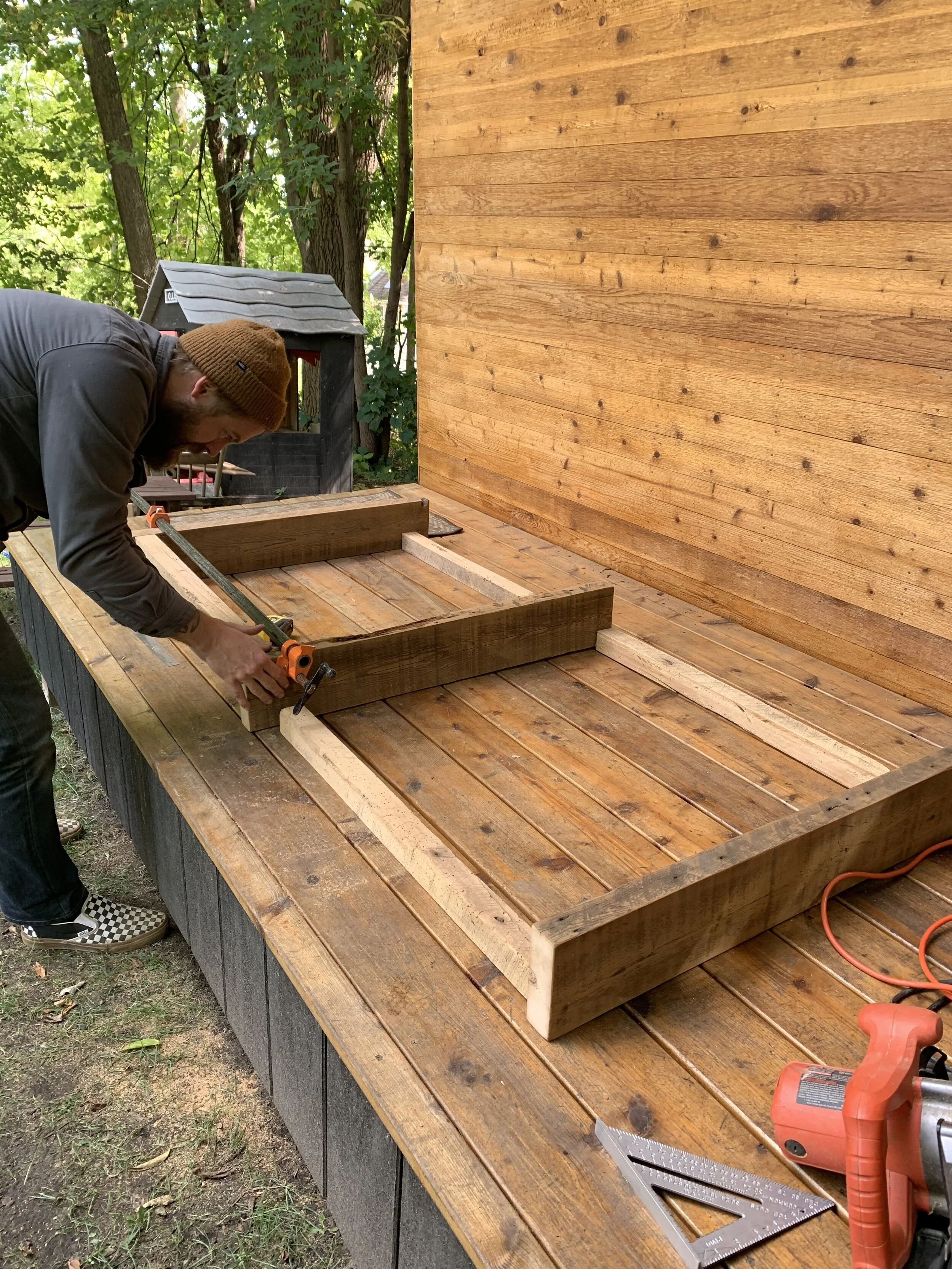 Reclaimed Wood Modern Couch Outdoor Restoration Hardware