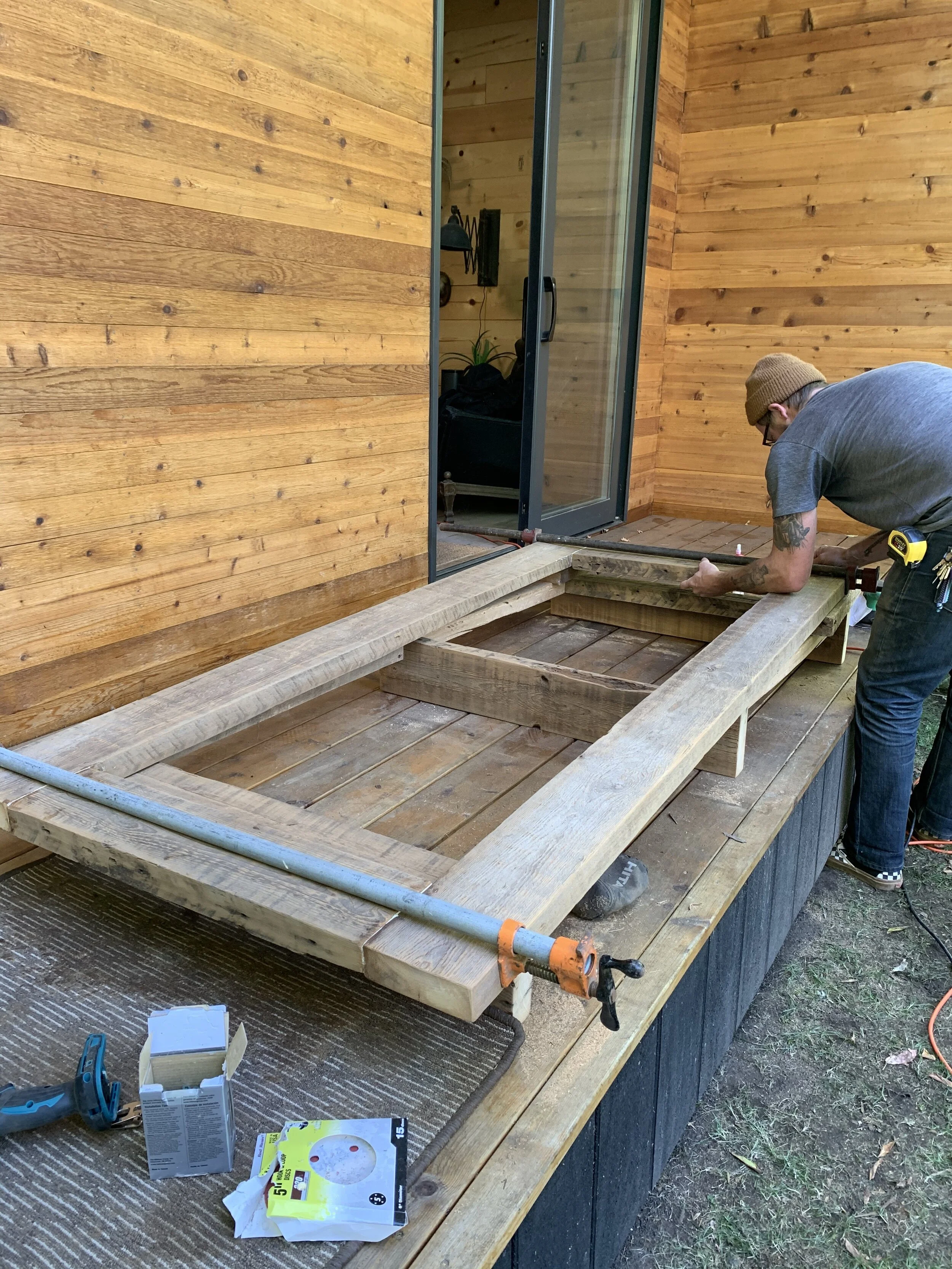 Reclaimed Wood Modern Couch Outdoor Restoration Hardware 5