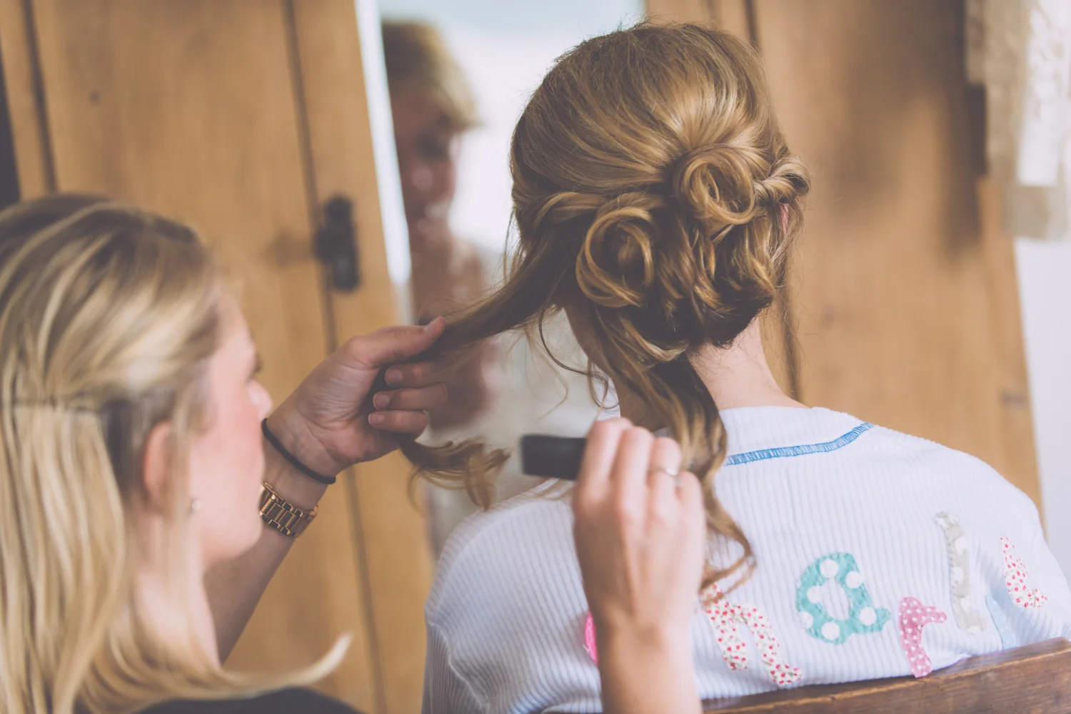 St Agnes Wedding hair up