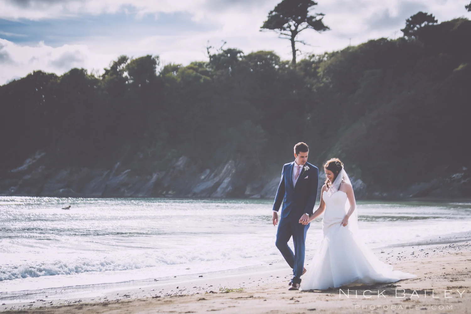 Caerhays Castle beach Wedding.