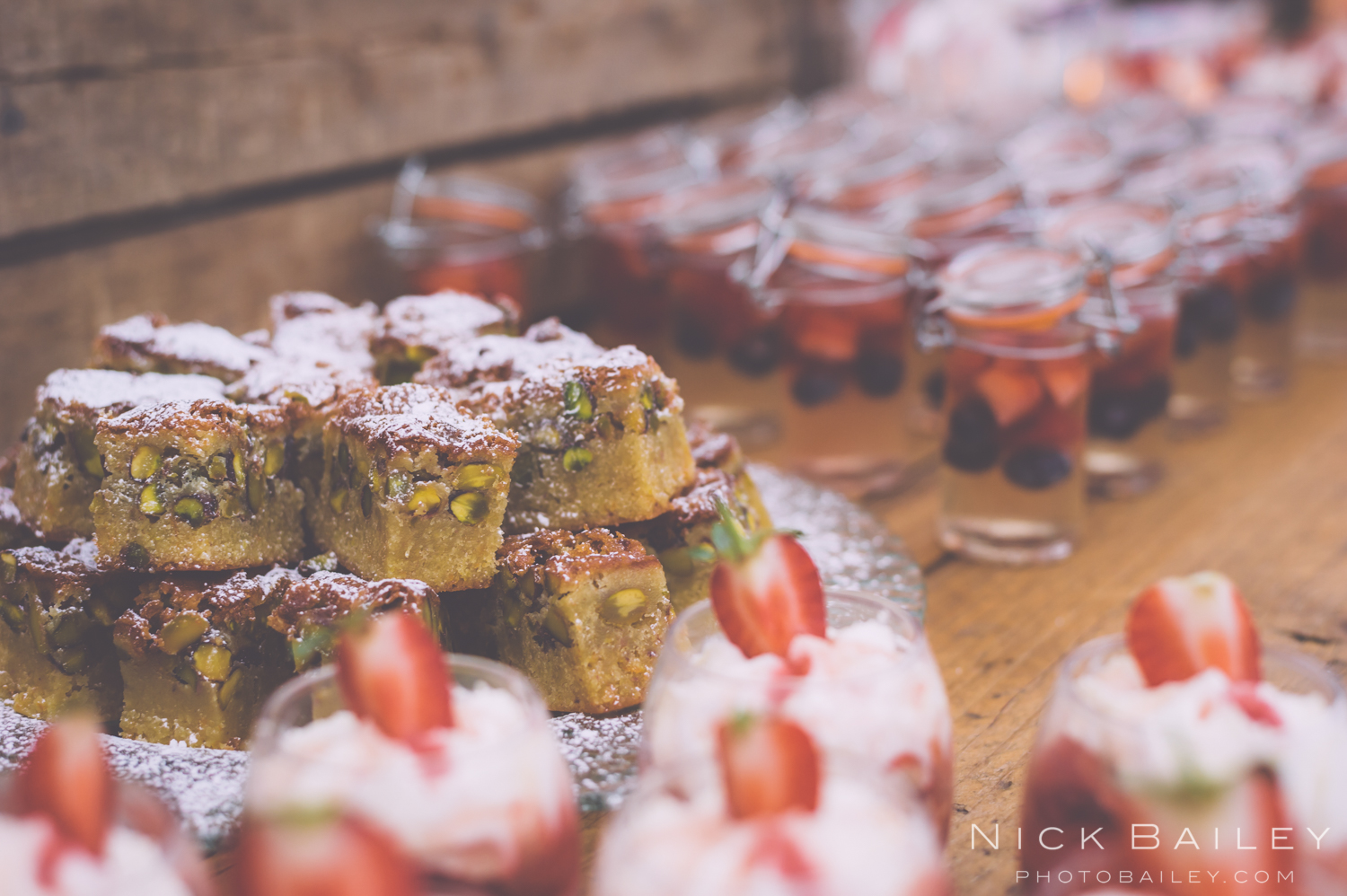 Wedding nibbles at Caerhays Castle