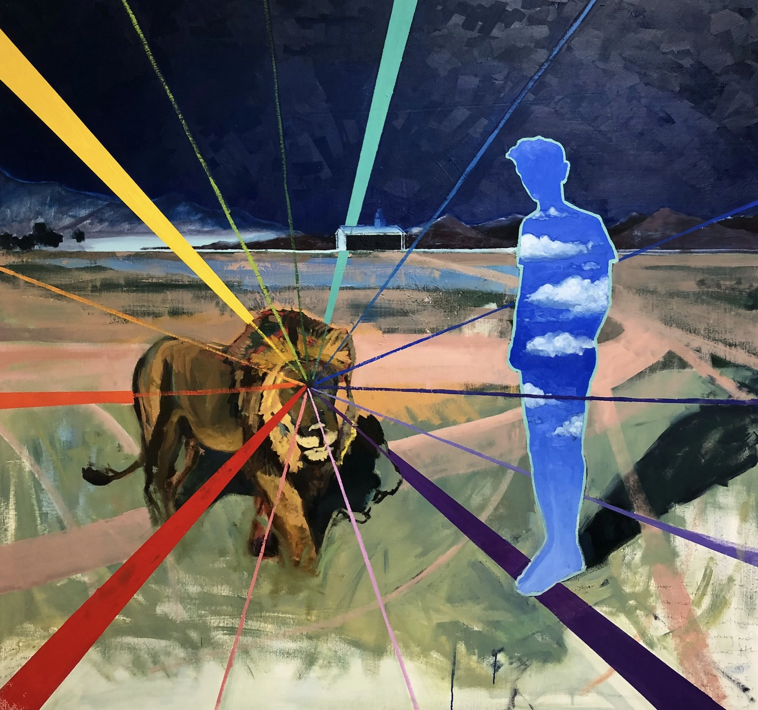 Dream, Vision, I AM / Oil on canvas / 54 x 56 in