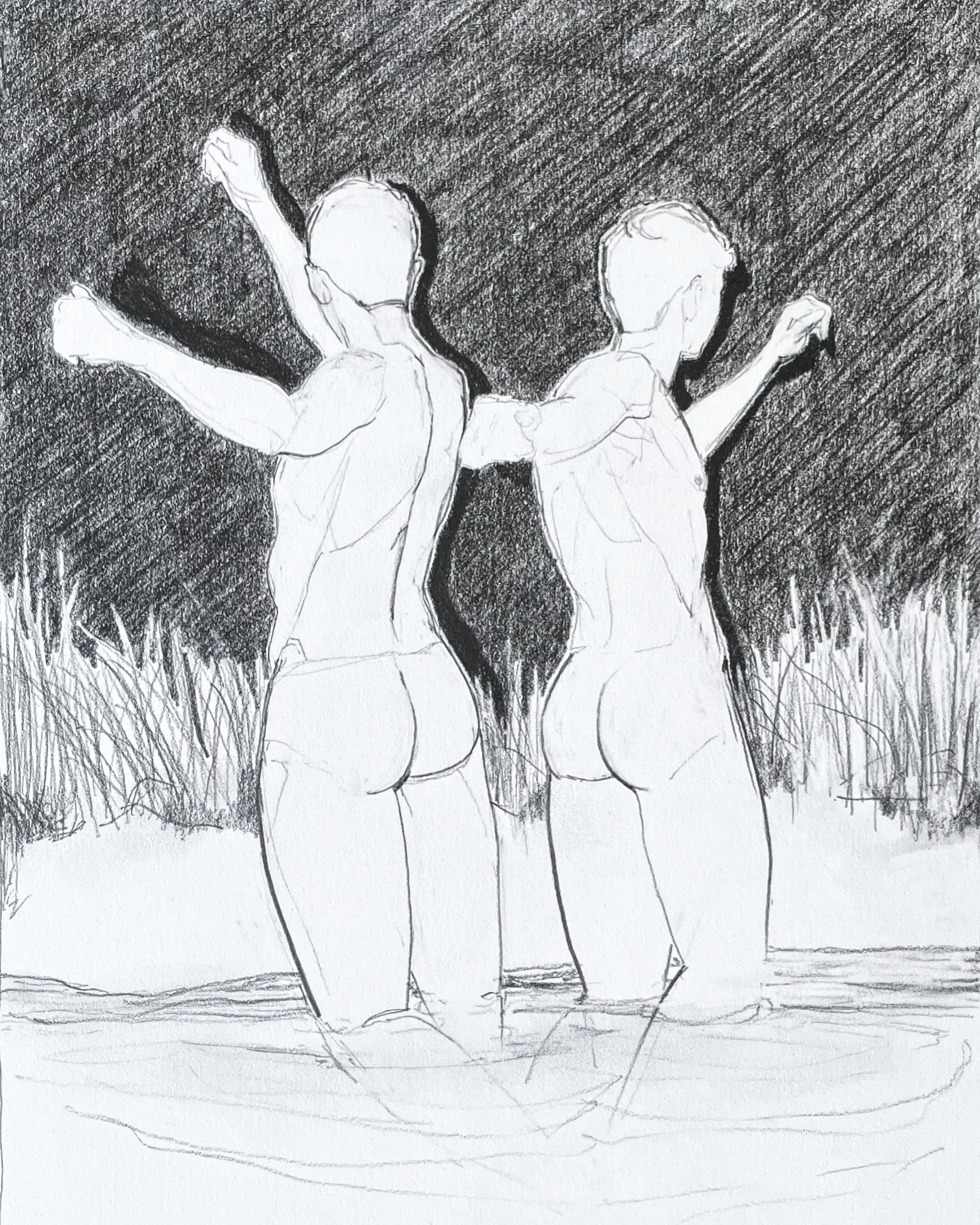 Gemini’s Dance | graphite on drawing paper | 8 x 10 inches