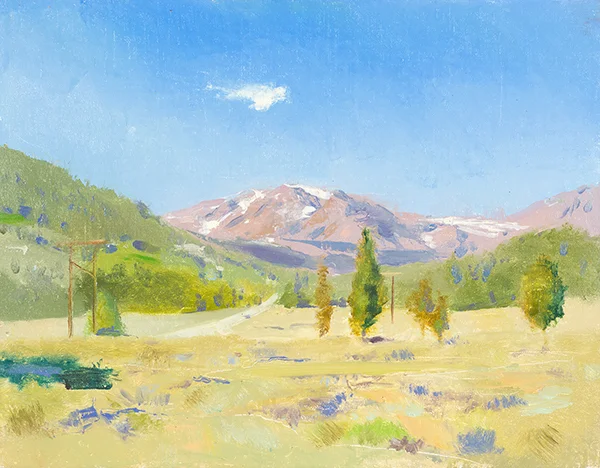 Near June Lake No. 2. Oil on linen. 2014. 12 x 16 inches.