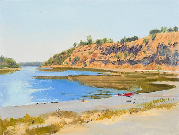Black Bar, Folsom Lake Oil on linen. 2014. 12 x 16 inches.