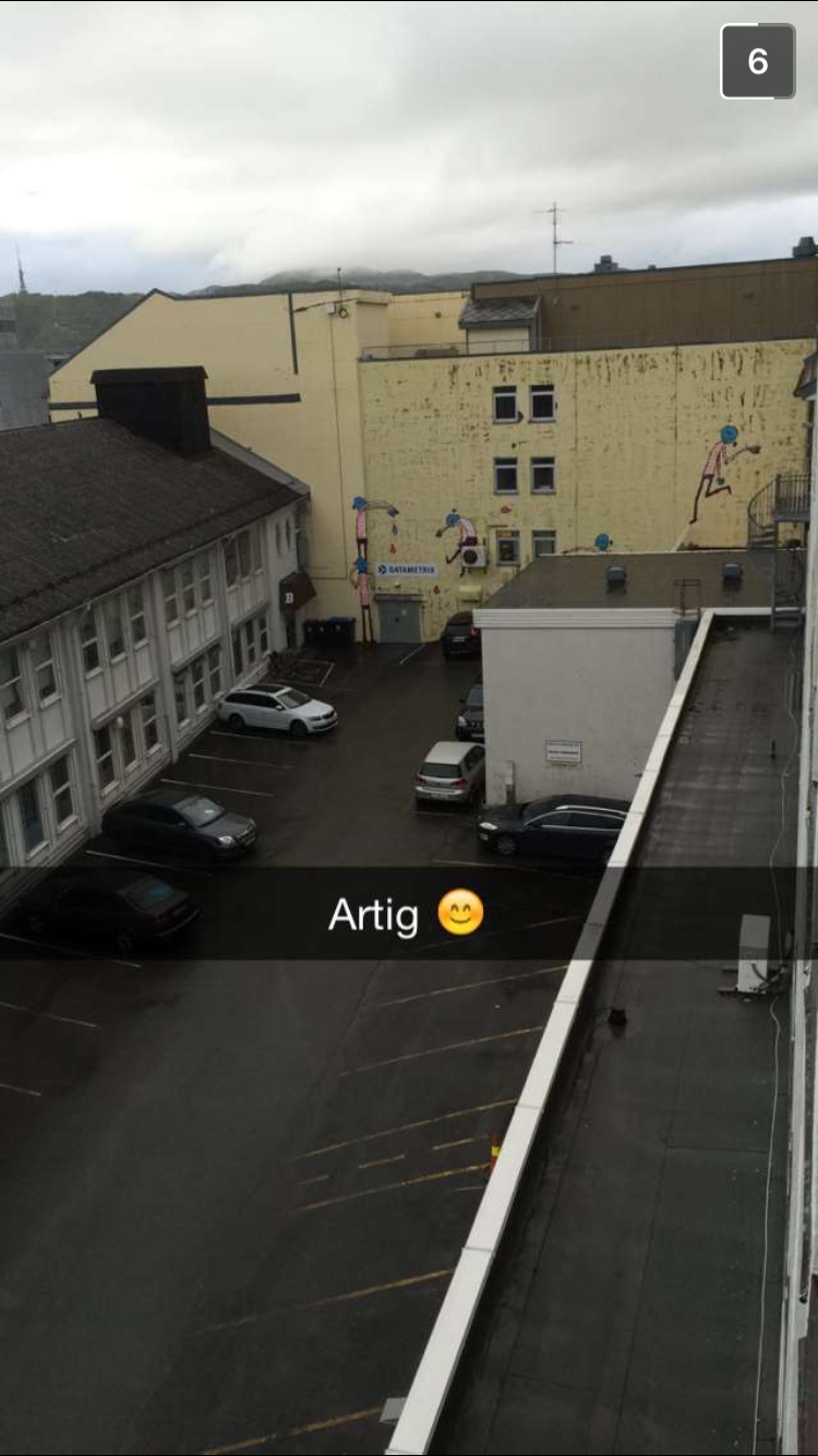 Fikk dette bildet tilsendt av en person på Snap. Kult at folk sender feedback!