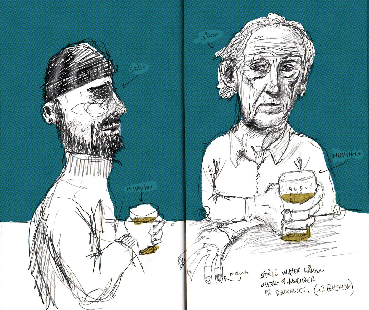 Gerhardsen og Bleken. Muligens det nærmeste jeg kommer en bohemsk opplevelse.