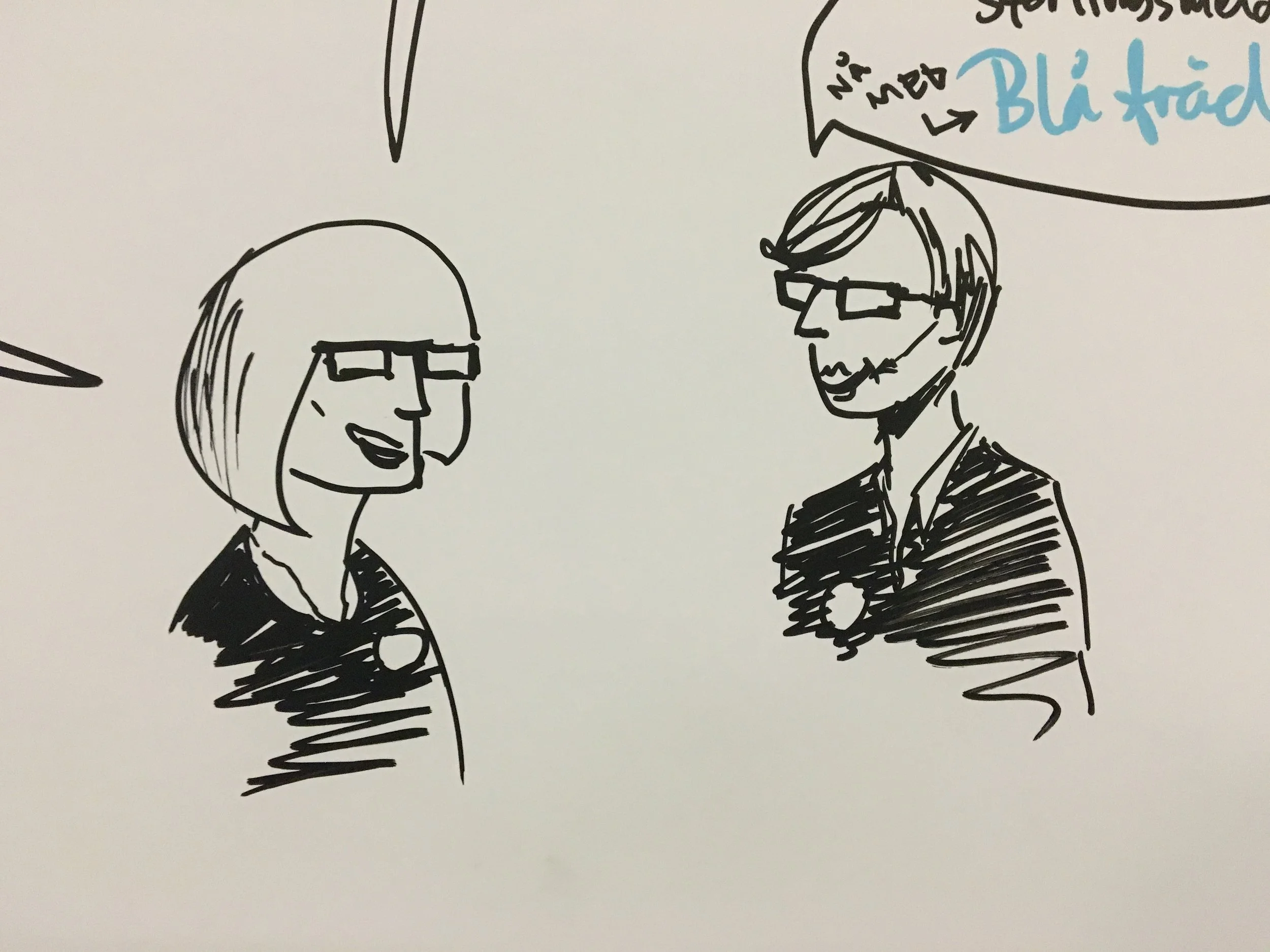 Detalje fra en illustrasjon jeg lagde på en Helsekonferanse på Fornebu