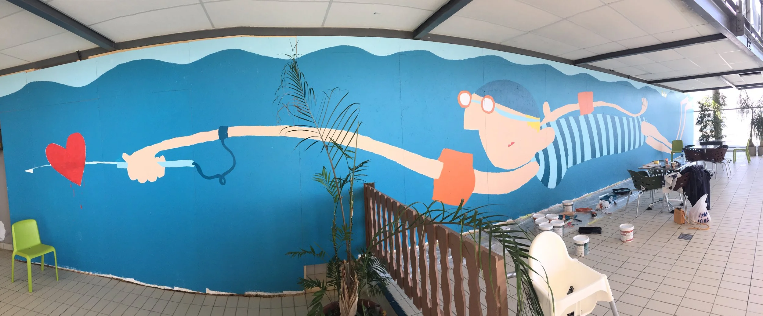 Slik så det ut etter dag en var over.&nbsp;