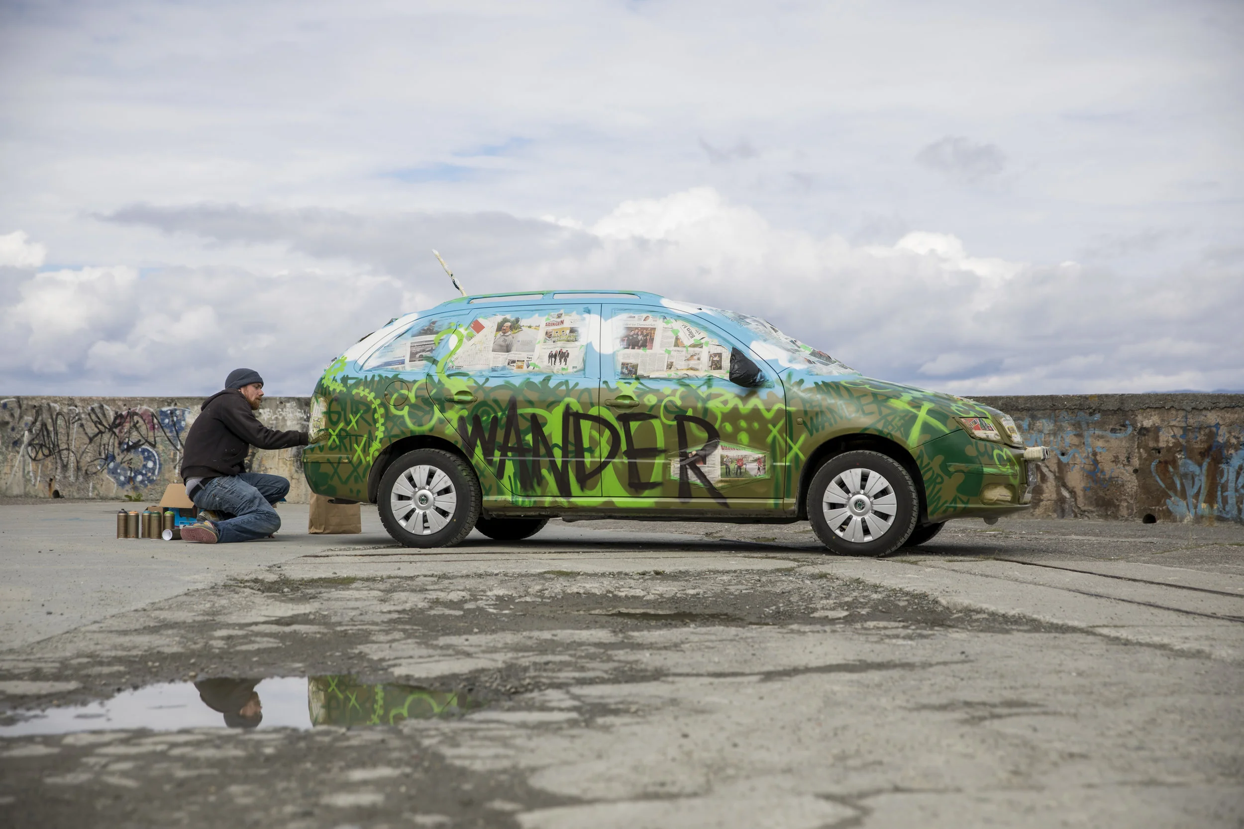 Bakgrunnen i motivet in progress.