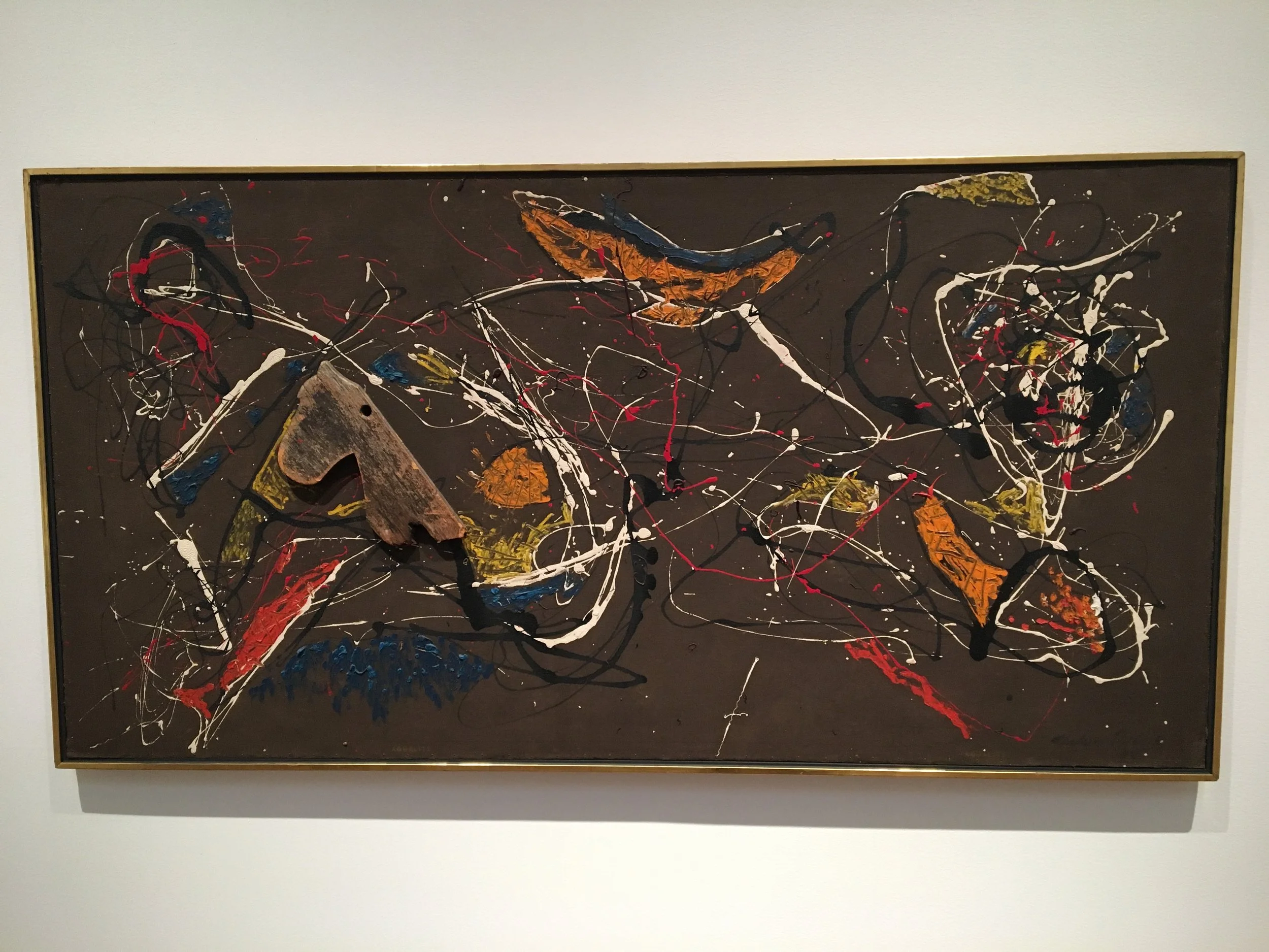 Jackson Pollock koste seg på veggen han også.