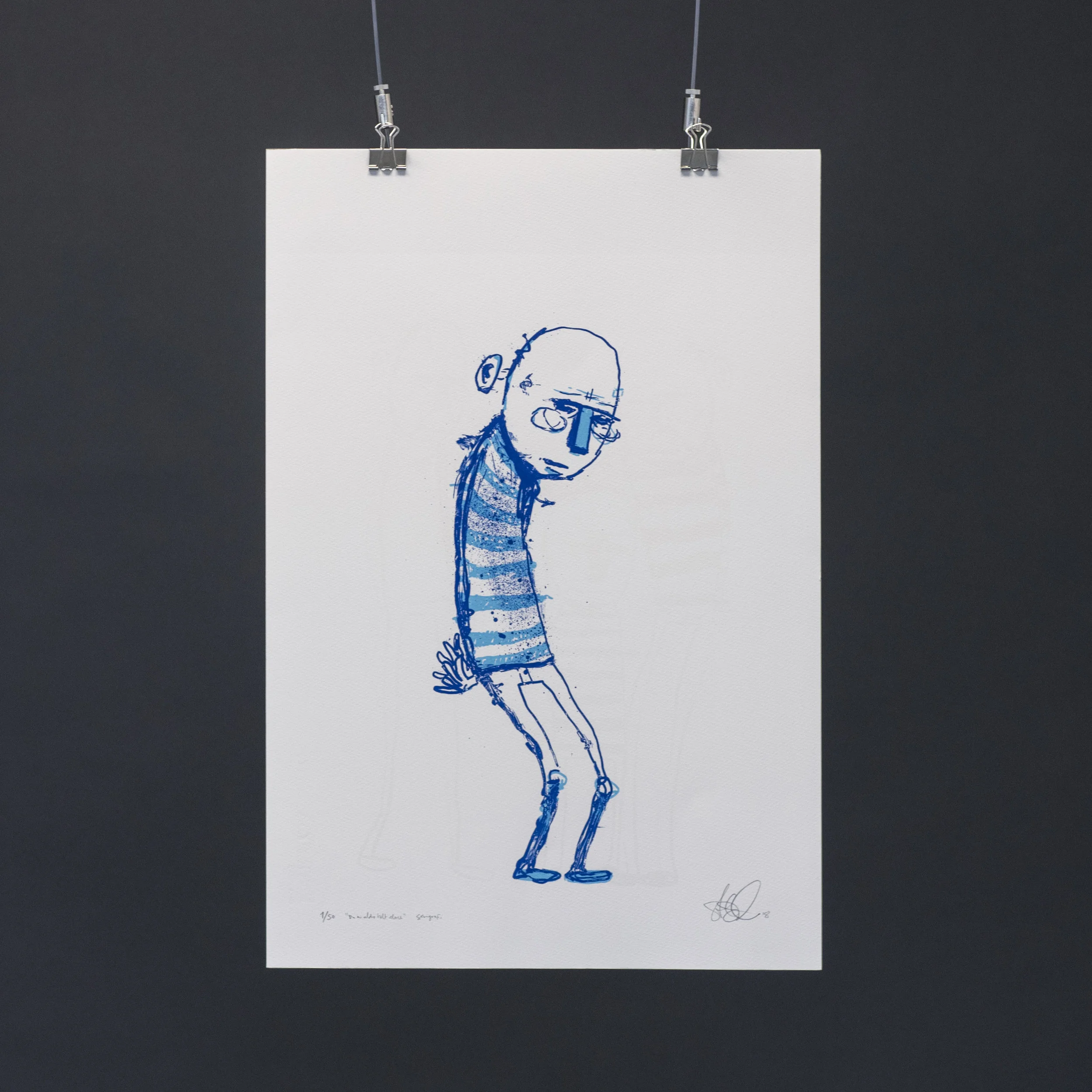 Du er aldri helt alene (blå variant, selvlysende)