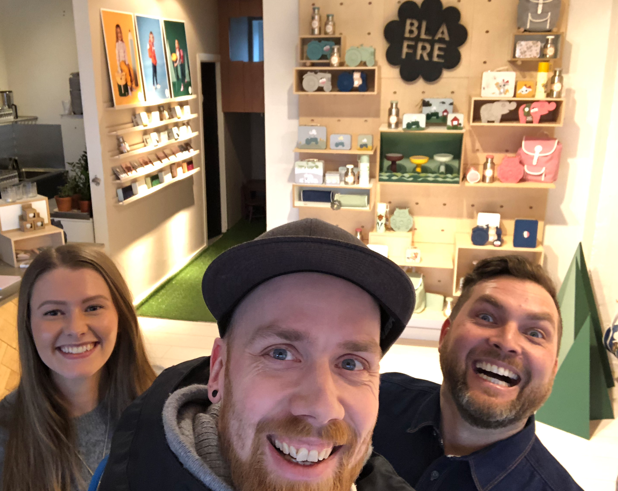 Andrea (Produktdesigner, Blafre), Ståle (Rarfjott) & Remi (Blafregründer)