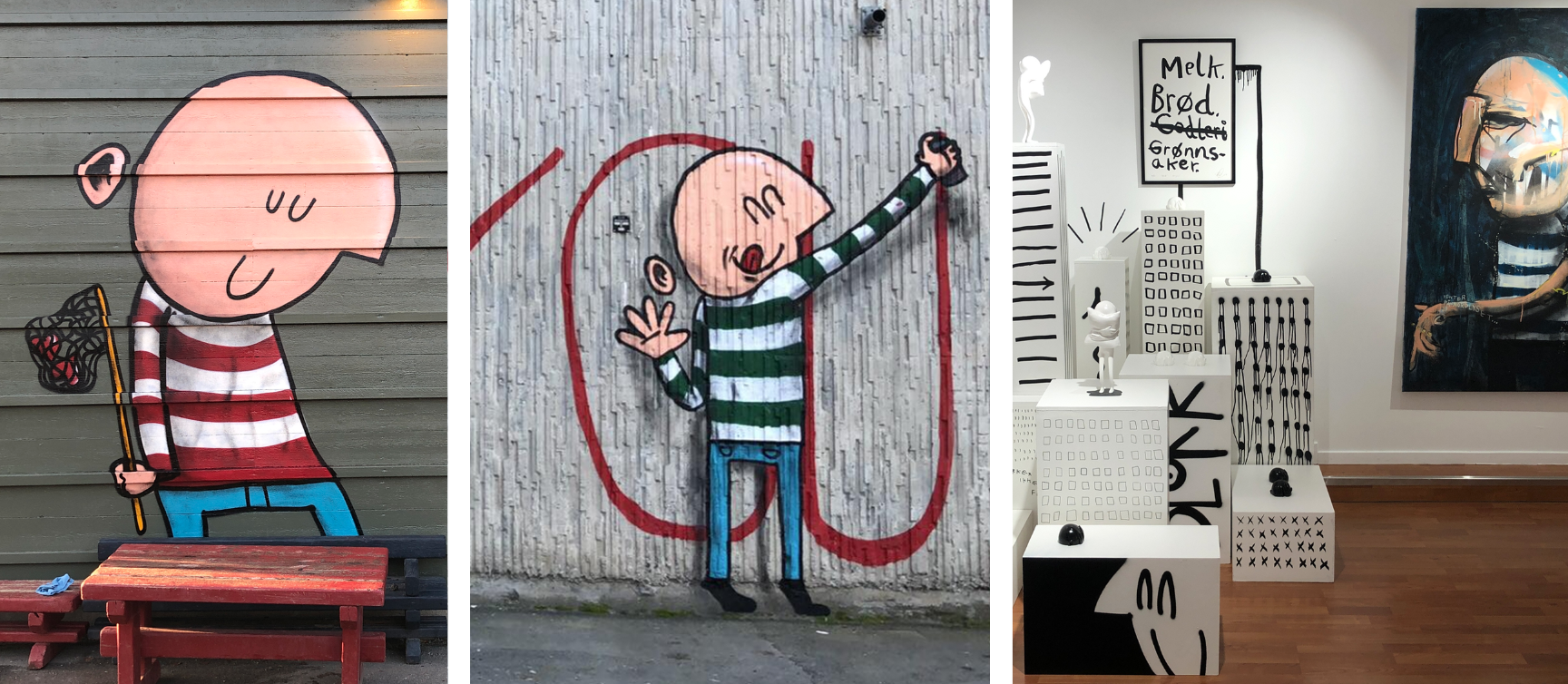 Utstillingsåpning  og veggmaleri i Tromsø