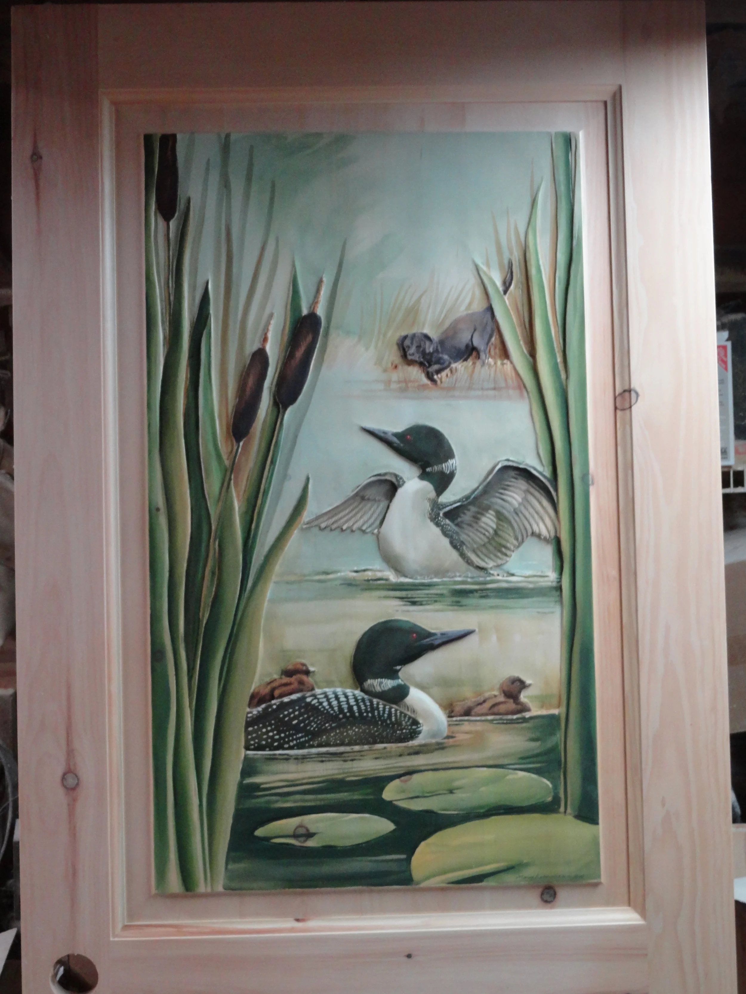 Loons, babies, and lab door