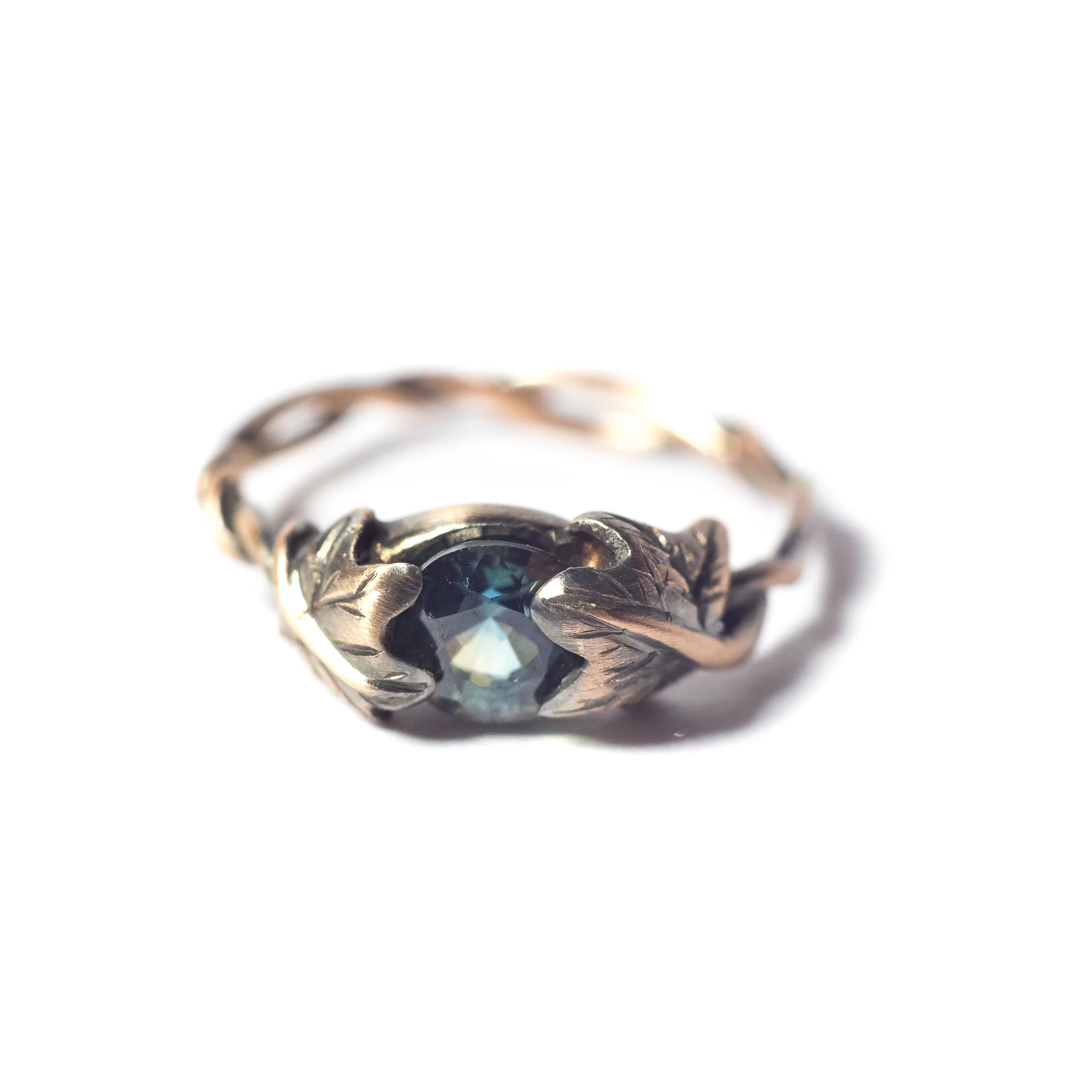 Ivy Ring with Deep Green Sapphire - The Hyde Family