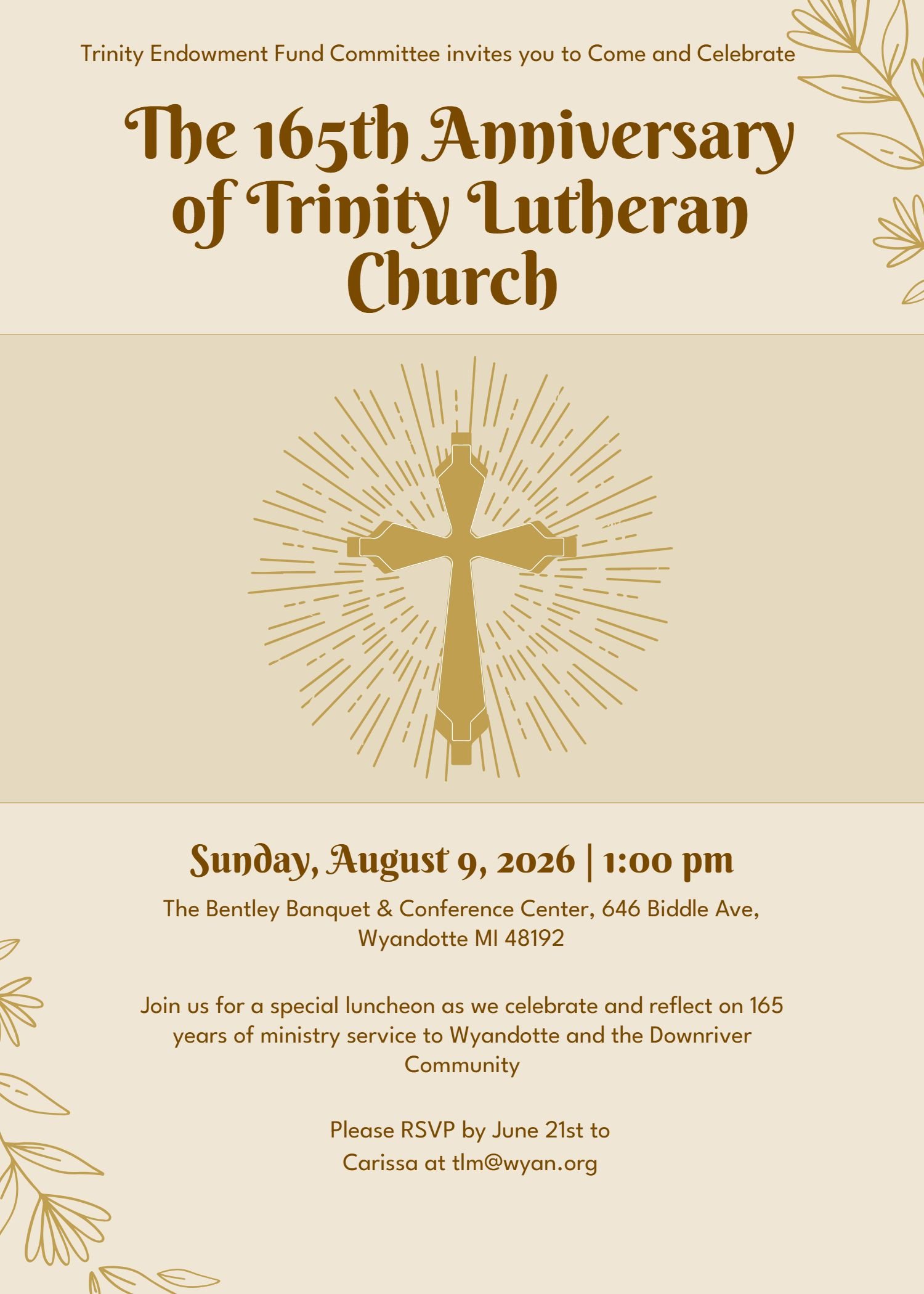 165th Church Anniversary Invitation with only Church email.jpg