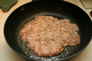  Pan sear each on medium high, flipping them when you could see raw pink start to turn brown. It's done after about minute on the 2nd side when all the pink is gone. 