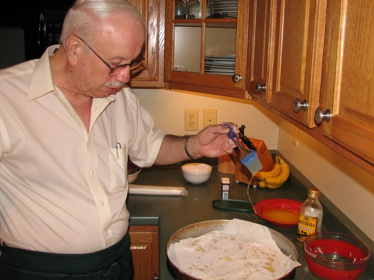 Bill Dilios teaches how to cook his favorite dish from Politsani, Albania.