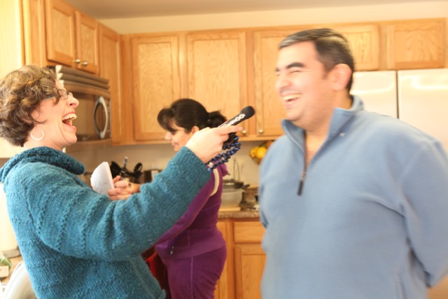 The Ahmadovs (right and center) share their favorite dishes from Azerbaijan.