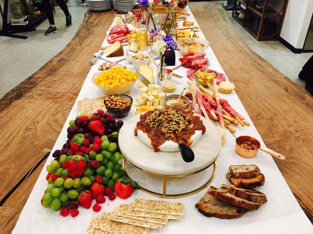 Each Table is Intricately Designed by a Professional Grazing Board Artist with an expertly trained and sophisticated sense of creativity and vision to ensure a work of art you most likely have never seen at an event before.