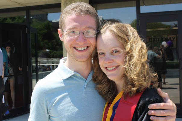 Playwright Mike Poe and director Lucy Gram.