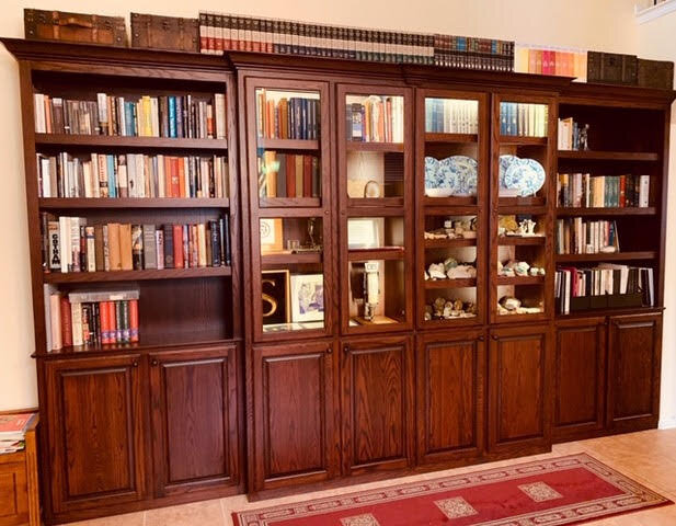 Custom Bookcase Bookshelf Wood Gem, Custom Made Solid Wood Bookcases
