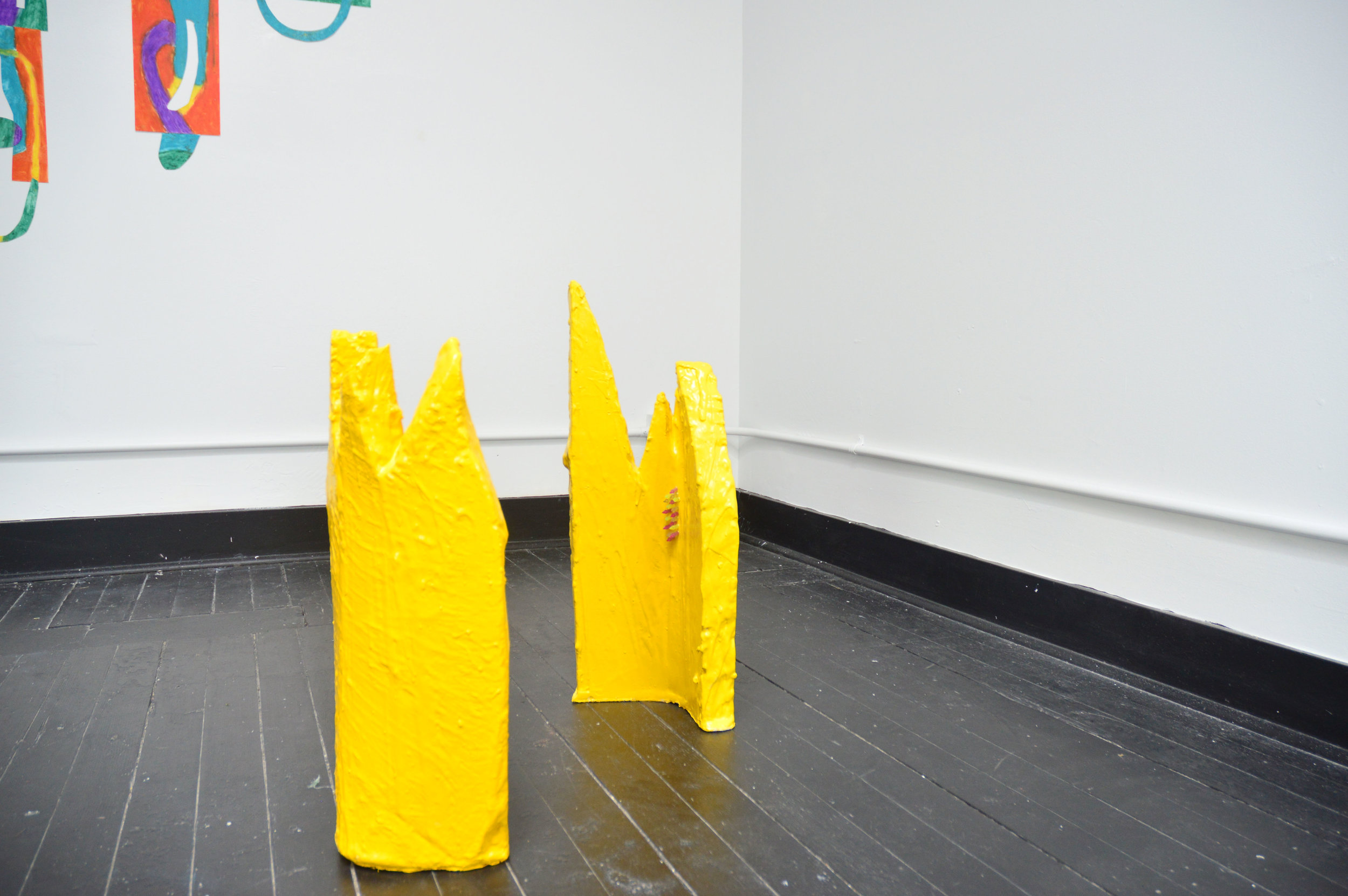   Swallow Me.  2017. Foam, plaster, paint, Light Bright bulbs. 28" x 12" x 24" 