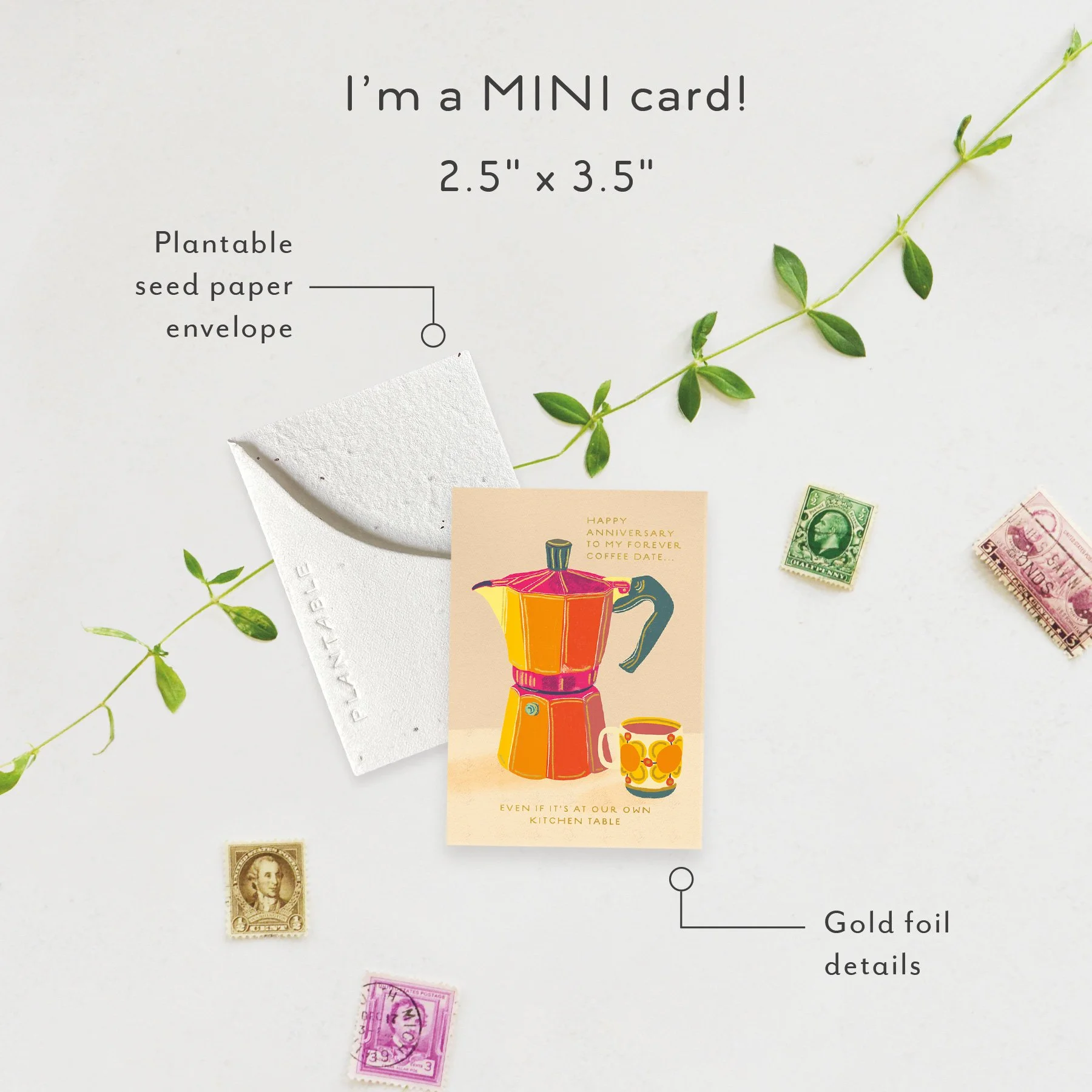 Espresso Sprout | Mini Anniversary Card  | SPR88551 *NEW