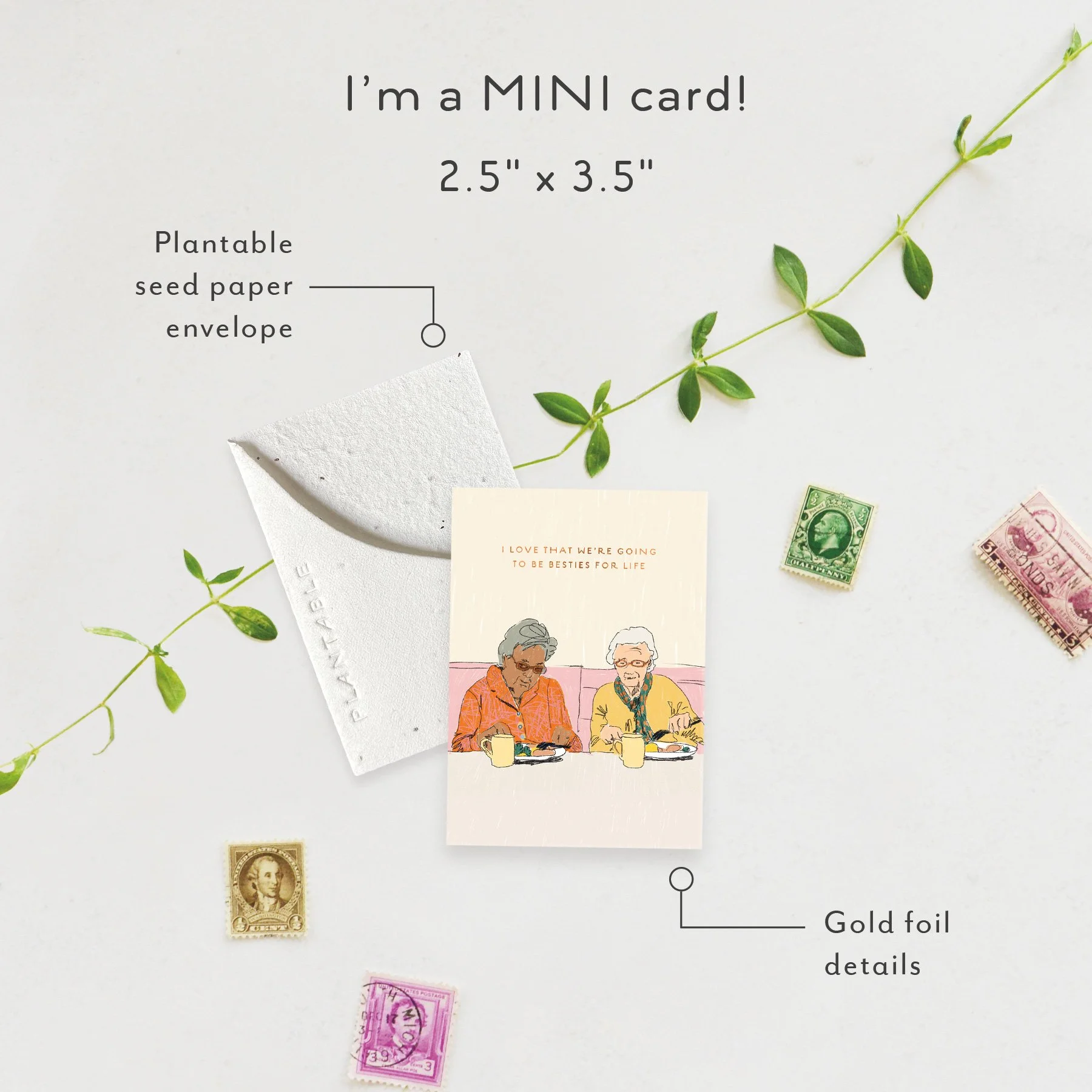 Forever Friends Sprout | Mini Love + Friendship Card | SPR85921 *NEW