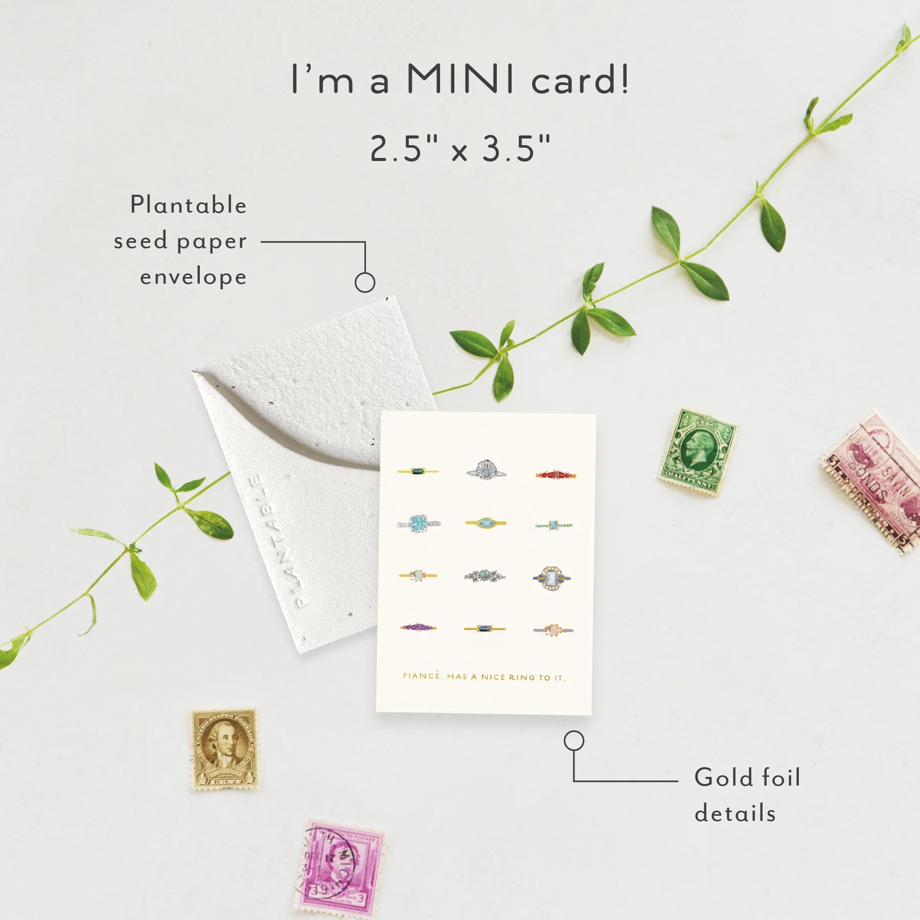 Fiancé Sprout | Mini Engagement Card  | SPR60954 *NEW