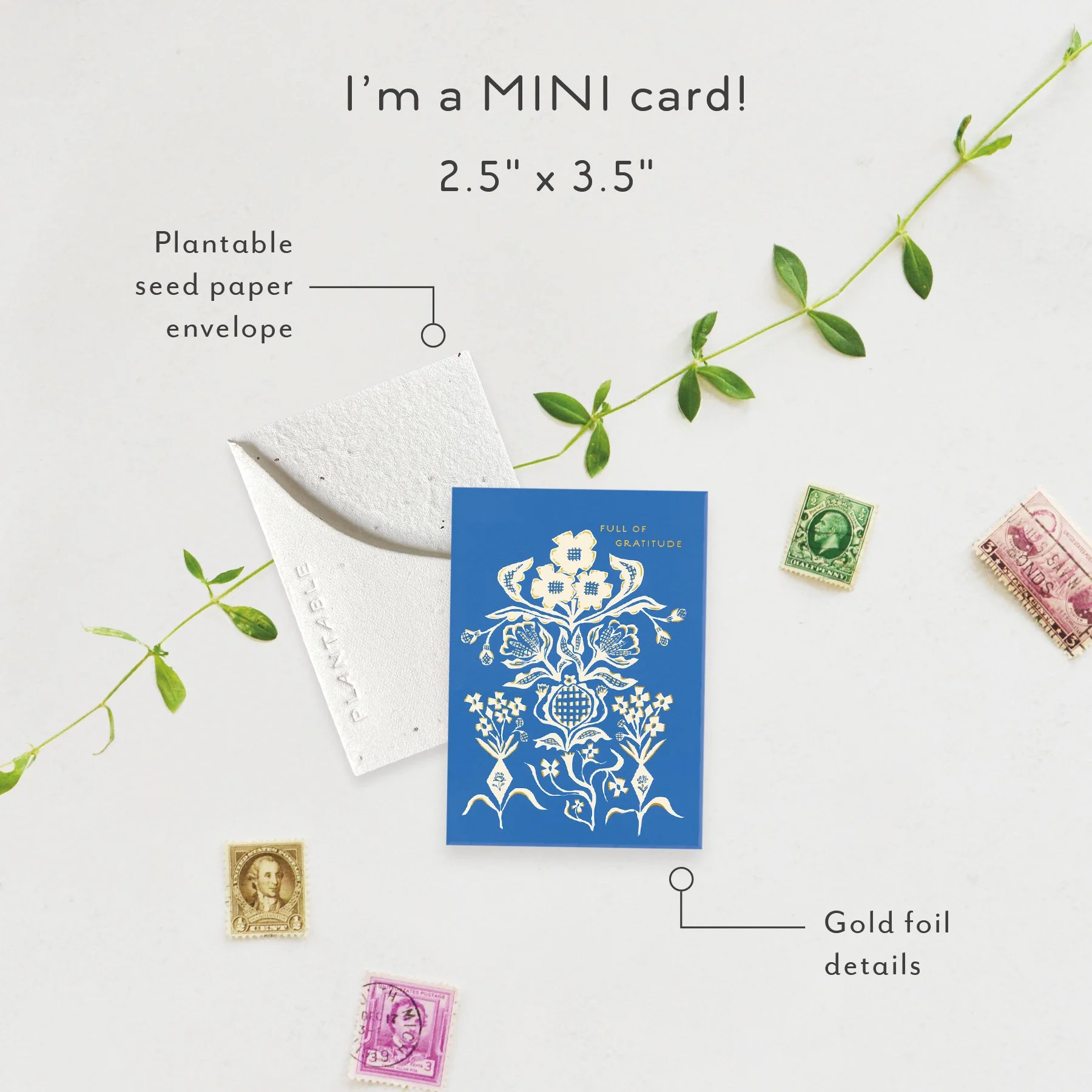 Blue Flower Bouquet | Thank You Card | SPR104667 *NEW