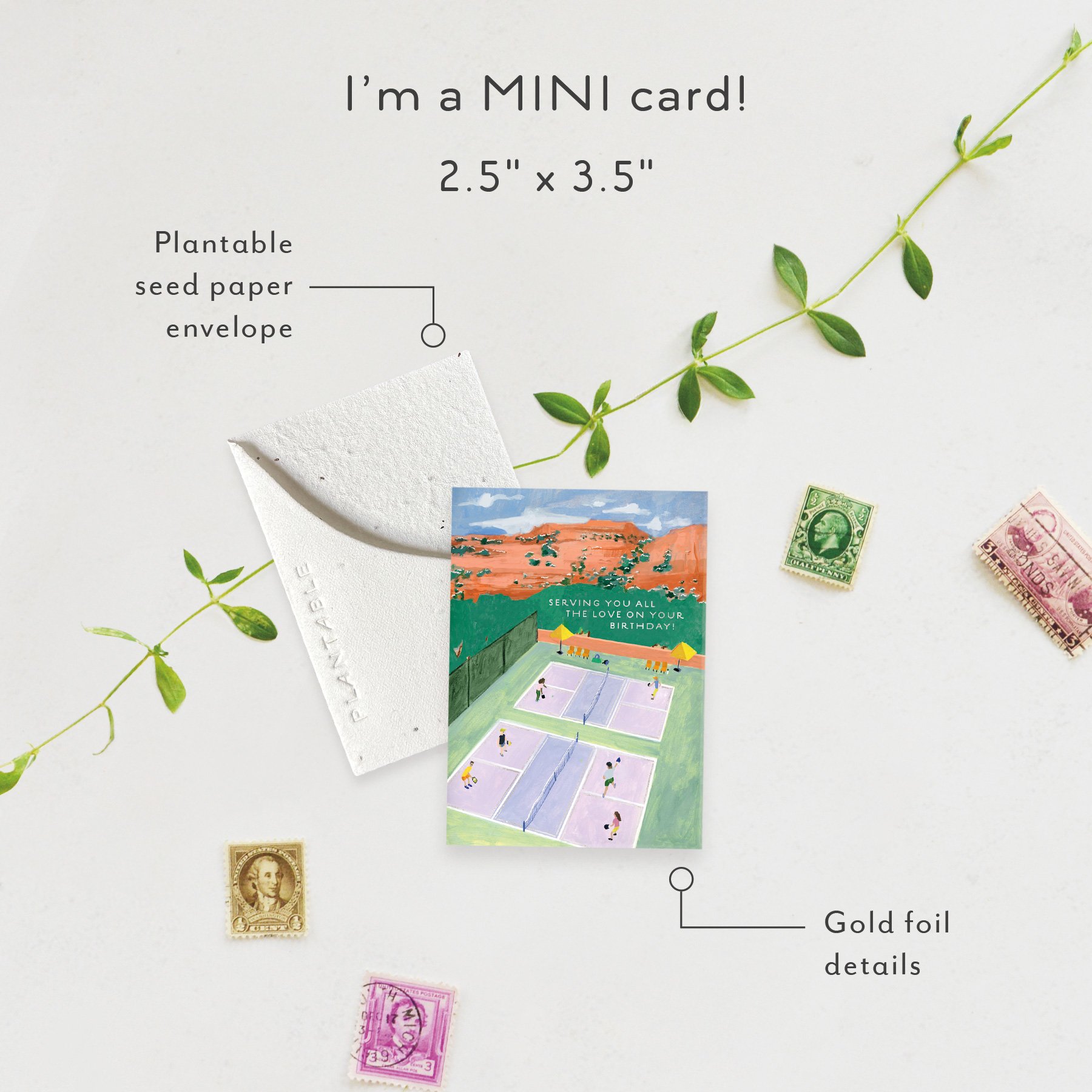 Pickleball Sprout | Mini Birthday Card | SPR98153 *NEW