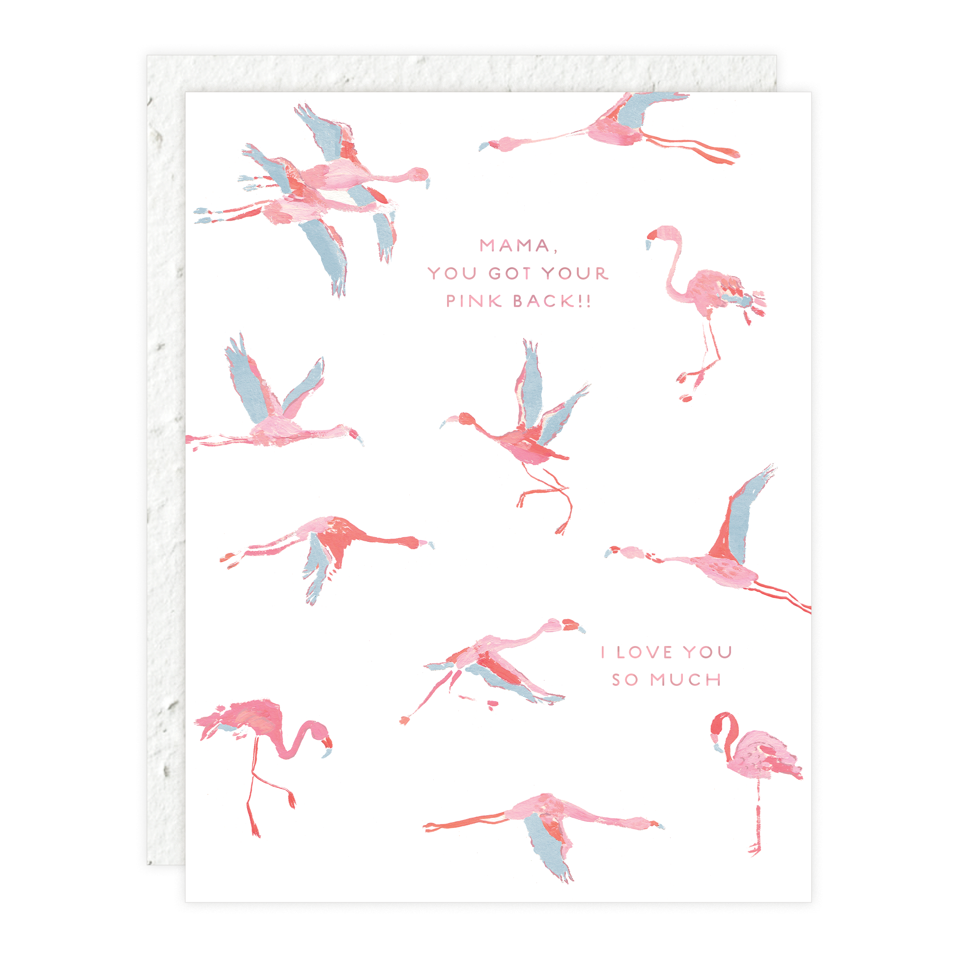 Flamingos Pink Back Congrats Mom Card | BOU108309
