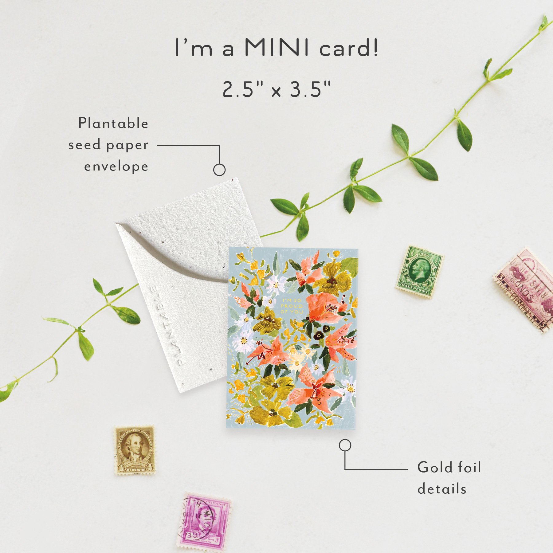 Bouquet in Blue | Mini Birthday Card | SPR77049 *NEW