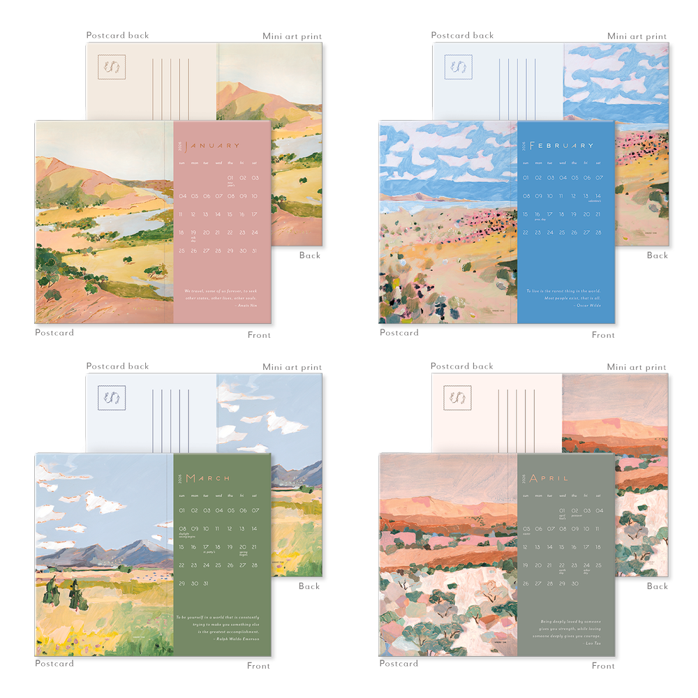 Am Wasser Postcard Calendar 2023 - 53 Weekly Postcards With Artist Photos, Stand-Up Format