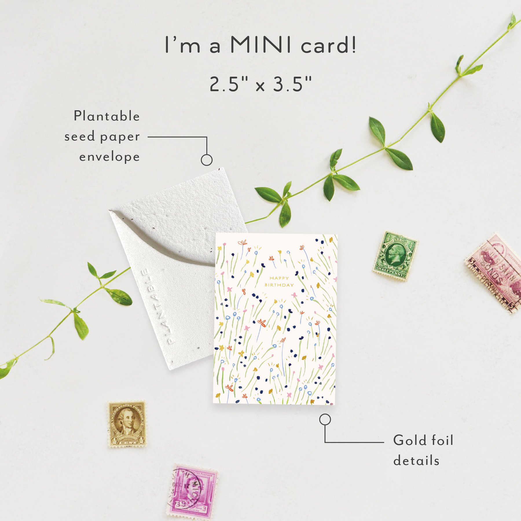 Sweetest Stems | Mini Birthday Card | SPR94805 *NEW