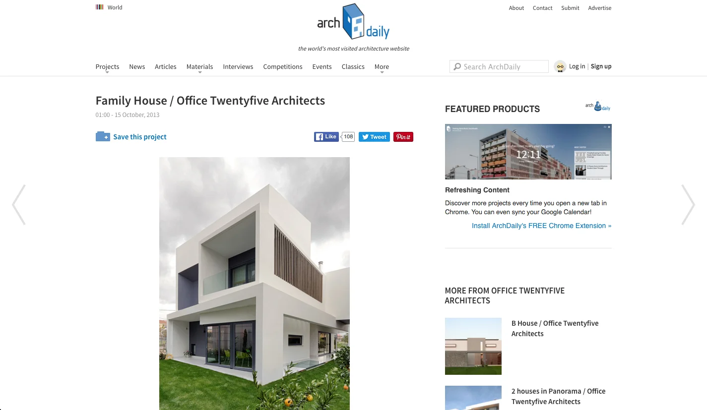 Private House in Gerakas in Archdaily 15/10/2013