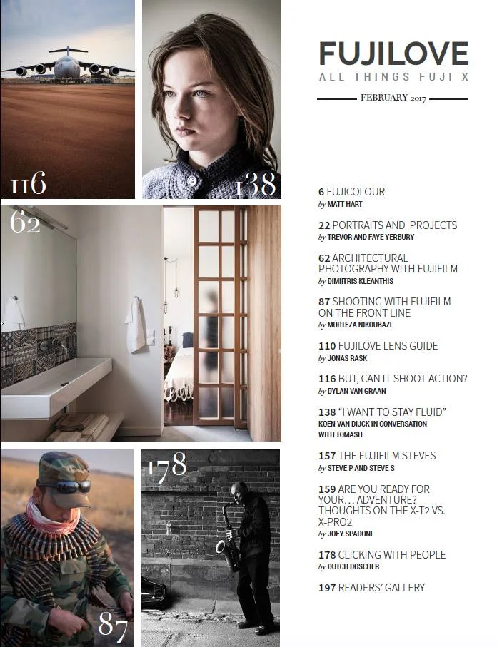 Publication of my architectural photography portfolio in Fujilove magazine , 02/2017